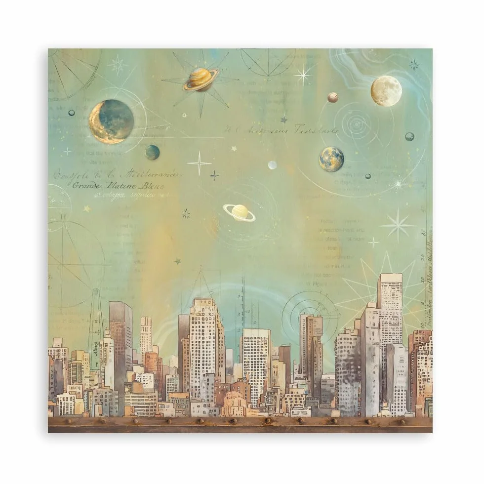 Stamperia - Scrapbook Paper Pad for Scrapbooking, Albums, Cards, Bullet Journals and More, Acid Free, Single Face, Perfect for Hobbies, Crafts, and Gifting (A New Beginning) (20.3 x 20.3cm)