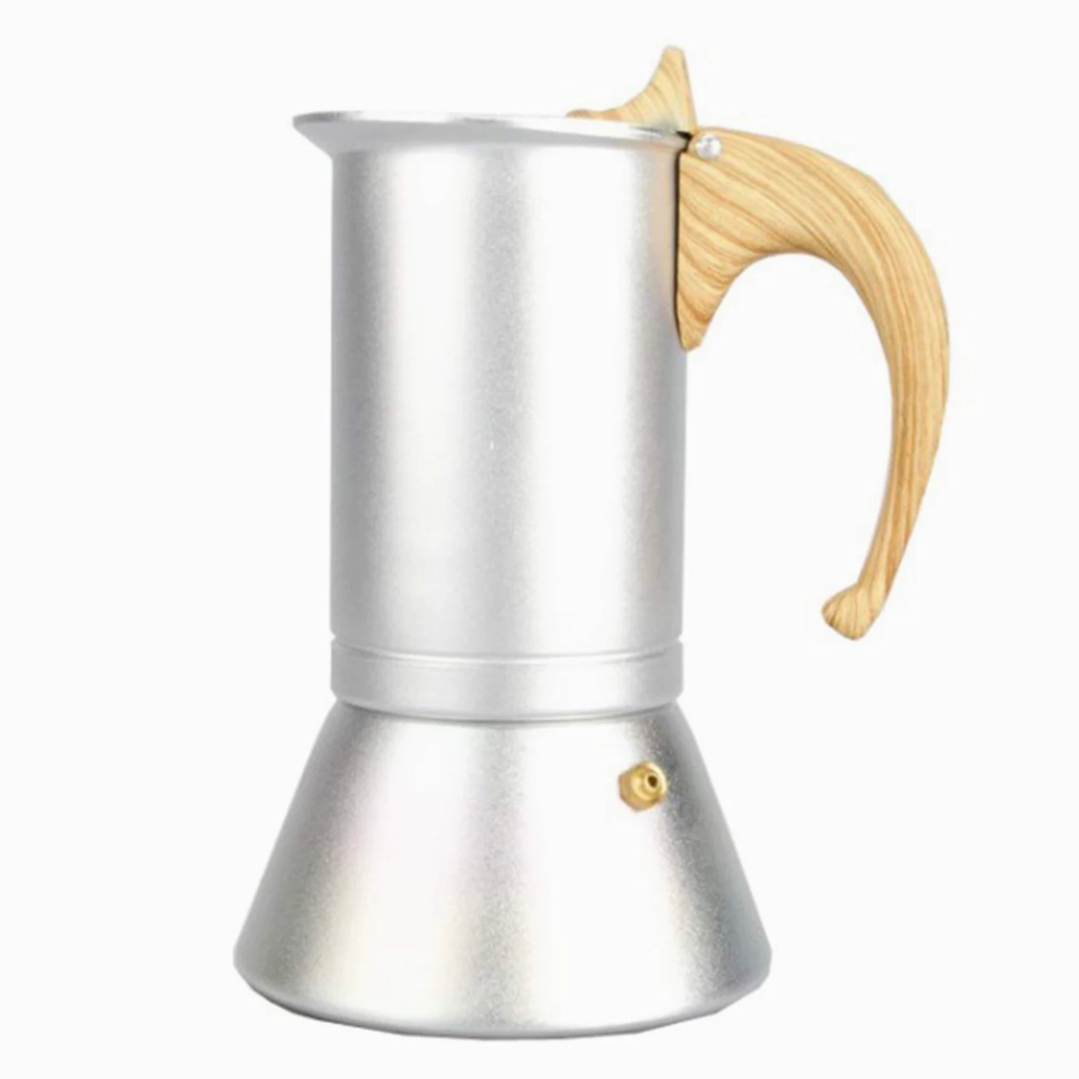 Cafetera de 150 ml Moka Pot de 3 tazas para estufa, cafetera italiana de acero inoxidable (150 ml)