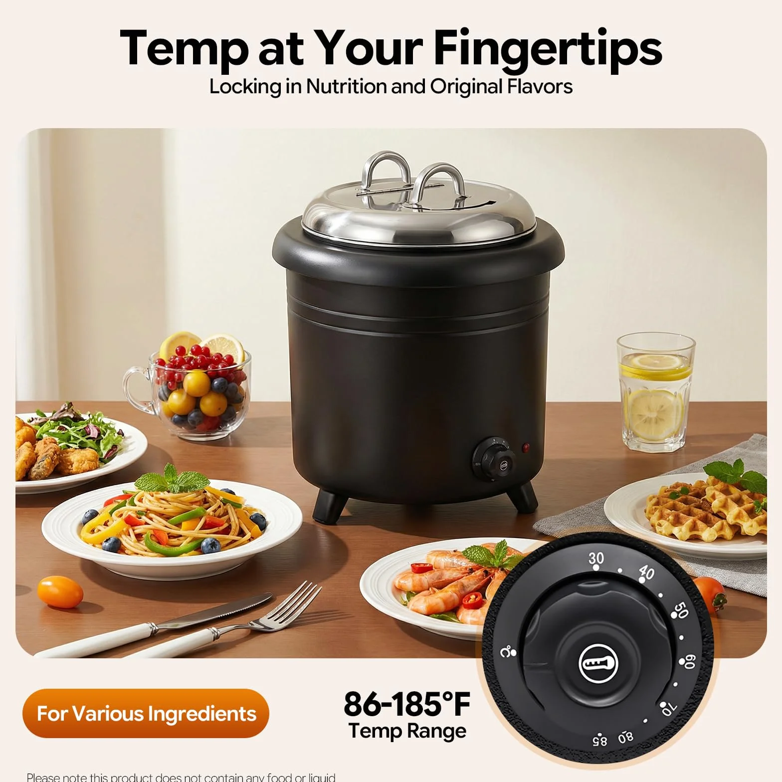 Multicooker eléctrica, 12 L, calentador de sopa, olla caliente eléctrica portátil, hervidor de sopa de 400 W, para calentar estofados, quesos, hervidas incluso bebidas calientes