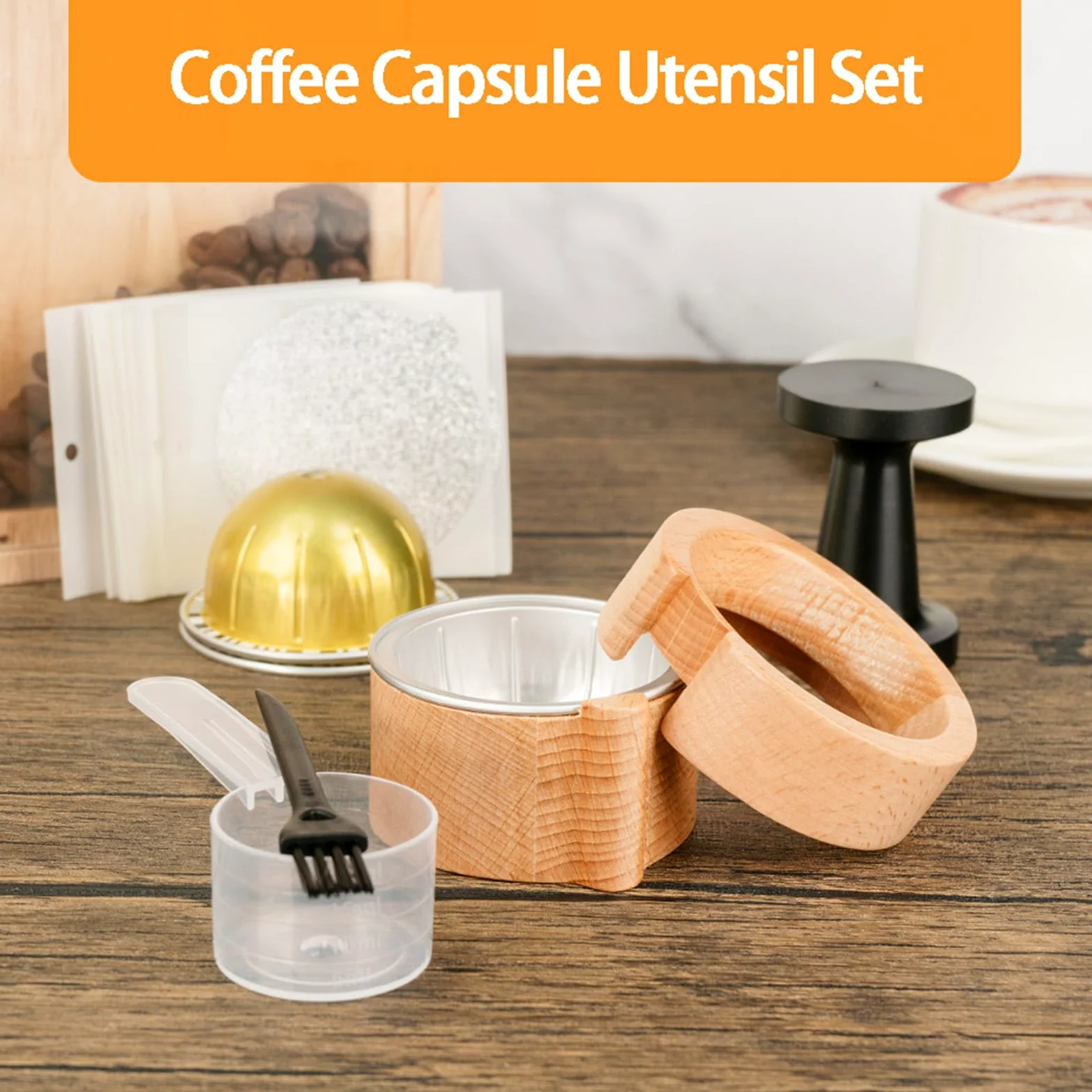 Juego de cápsulas de café para rellenar cápsulas de café, dispositivo de relleno de textura para máquinas de café con sellado