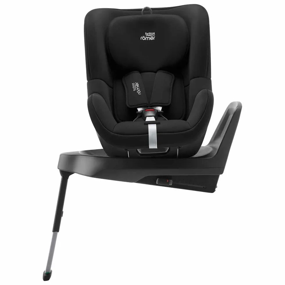 BRITAX RÖMER Silla de coche DUALFIX PLUS Giro de 360°, con reductor para recién nacidos y ISOFIX, niños de 40-105 cm (i-Size), de nacimiento hasta los 4 años, Space Black