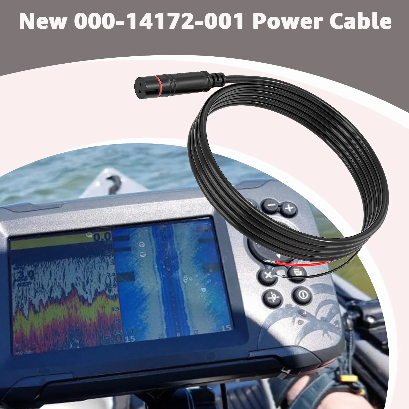 Upgrate Cable de alimentación de repuesto para Lowrance HOOK2 Hook Reveal 5/7/9/12