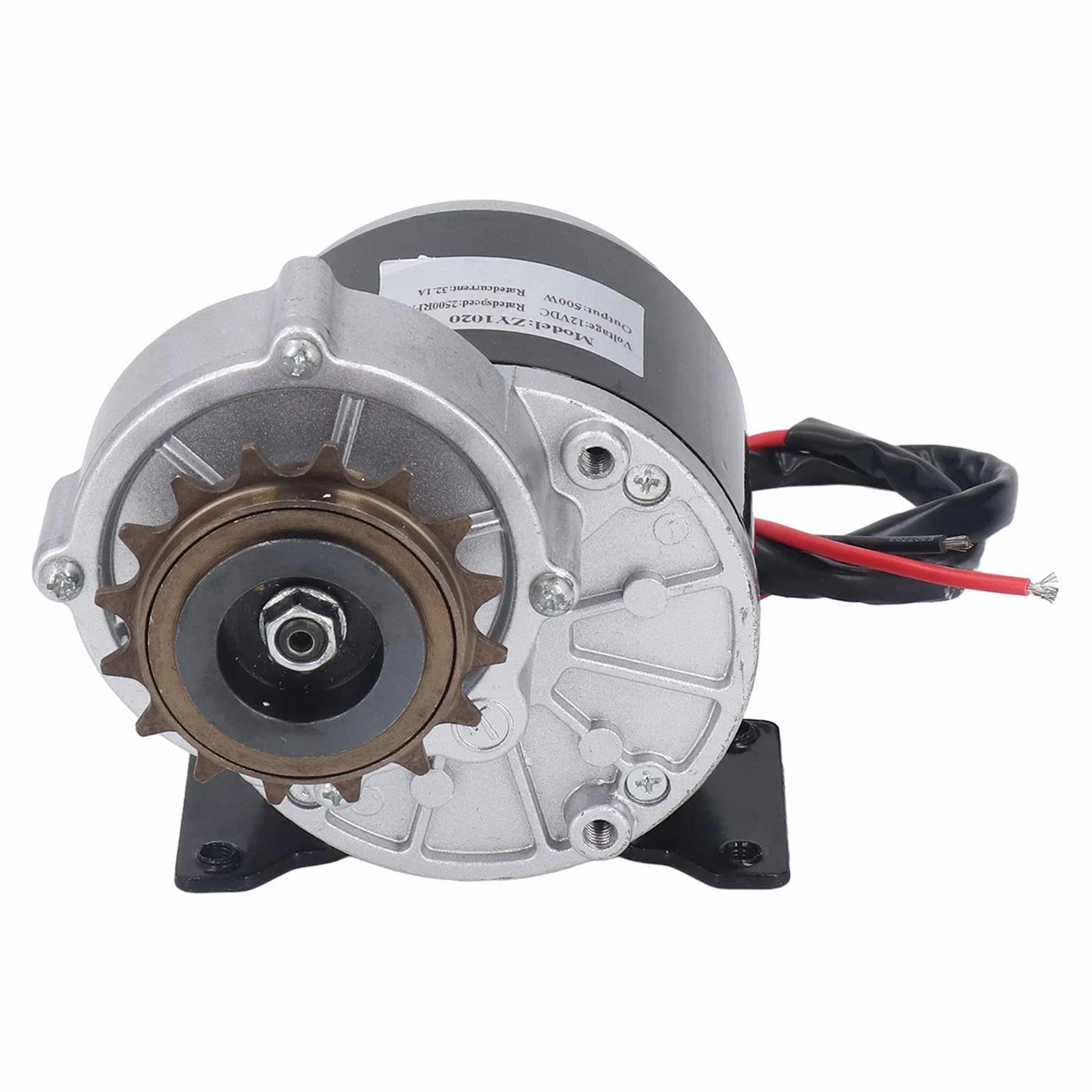 DC 12V 500W Motor Eléctrico Cepillado 16 Dientes Gear Chainwheel Alta Torsión 2500RPM Para Bicicleta Eléctrica Scooter