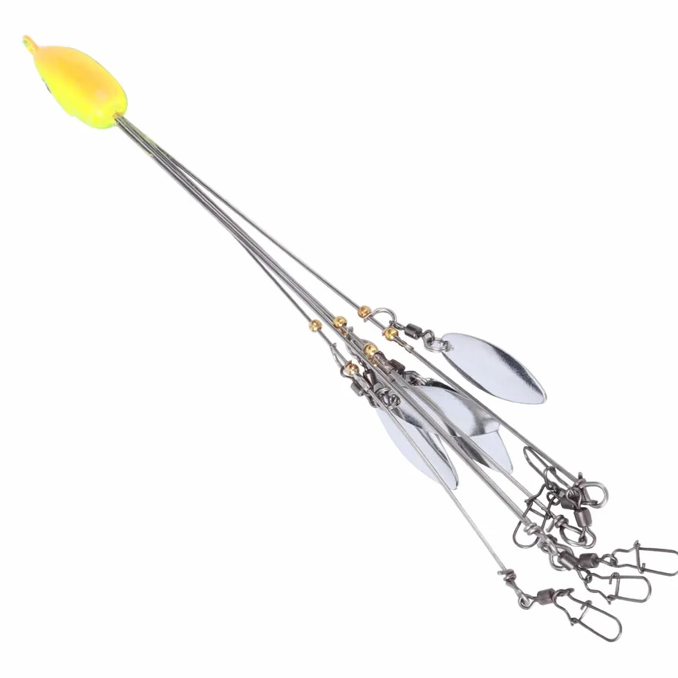 Alomejor señuelo pesca paraguas 5 brazos lentejuelas giratorias cebo plataforma 18g