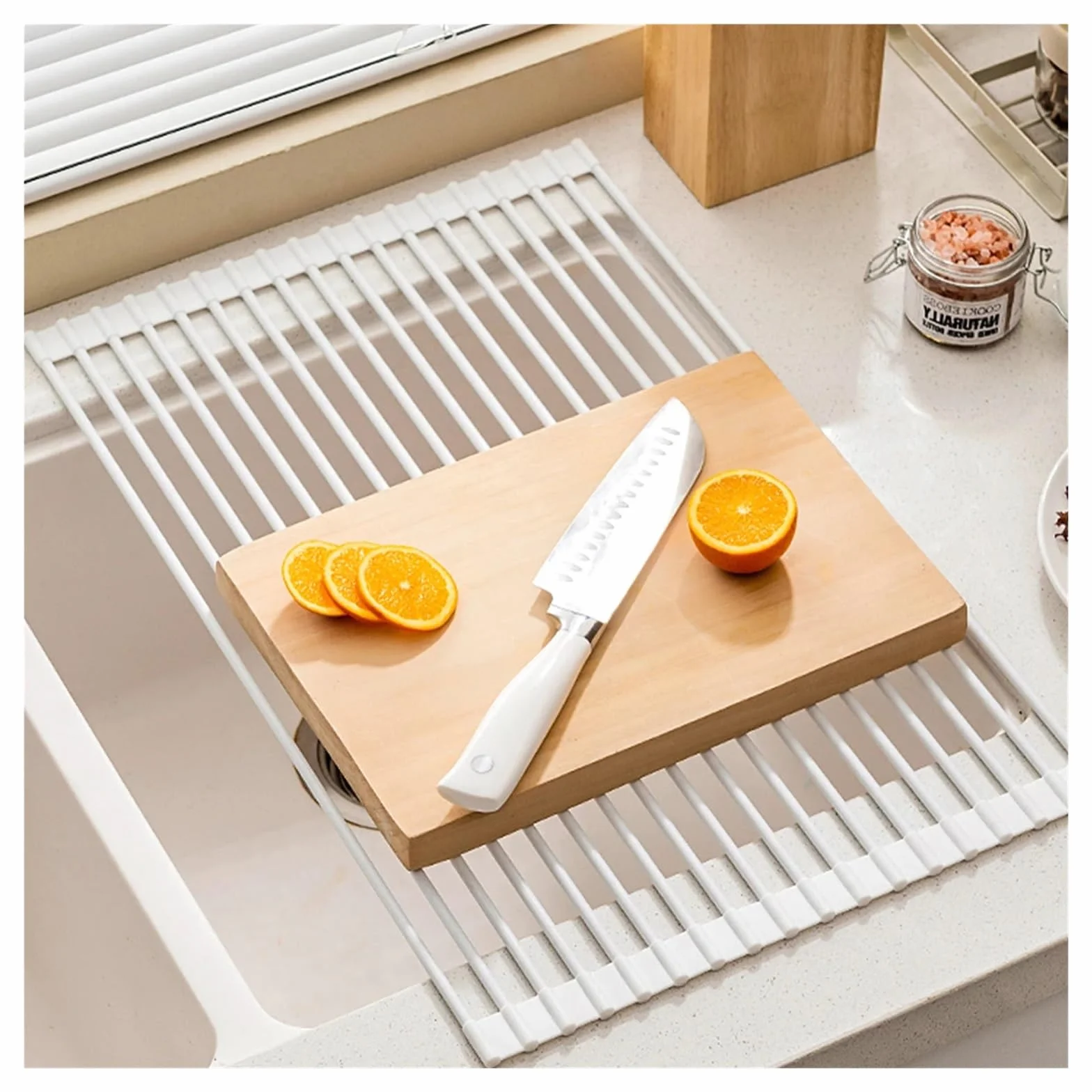 Escurridor De Platos Plegable De Silicona Escurridor de platos plegable for cocina, rejilla de secado enrollable de silicona, escurridor de fregadero que ahorra espacio, escurridor multiusos, herramie