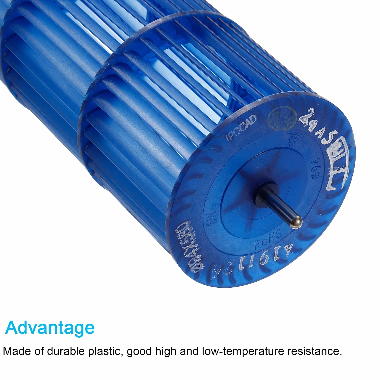 PATIKIL Rueda de ventilador de aire acondicionado de 94 x 580 mm, fijación externa, ventilador de flujo cruzado, repuesto para aire acondicionado de habitación, color azul