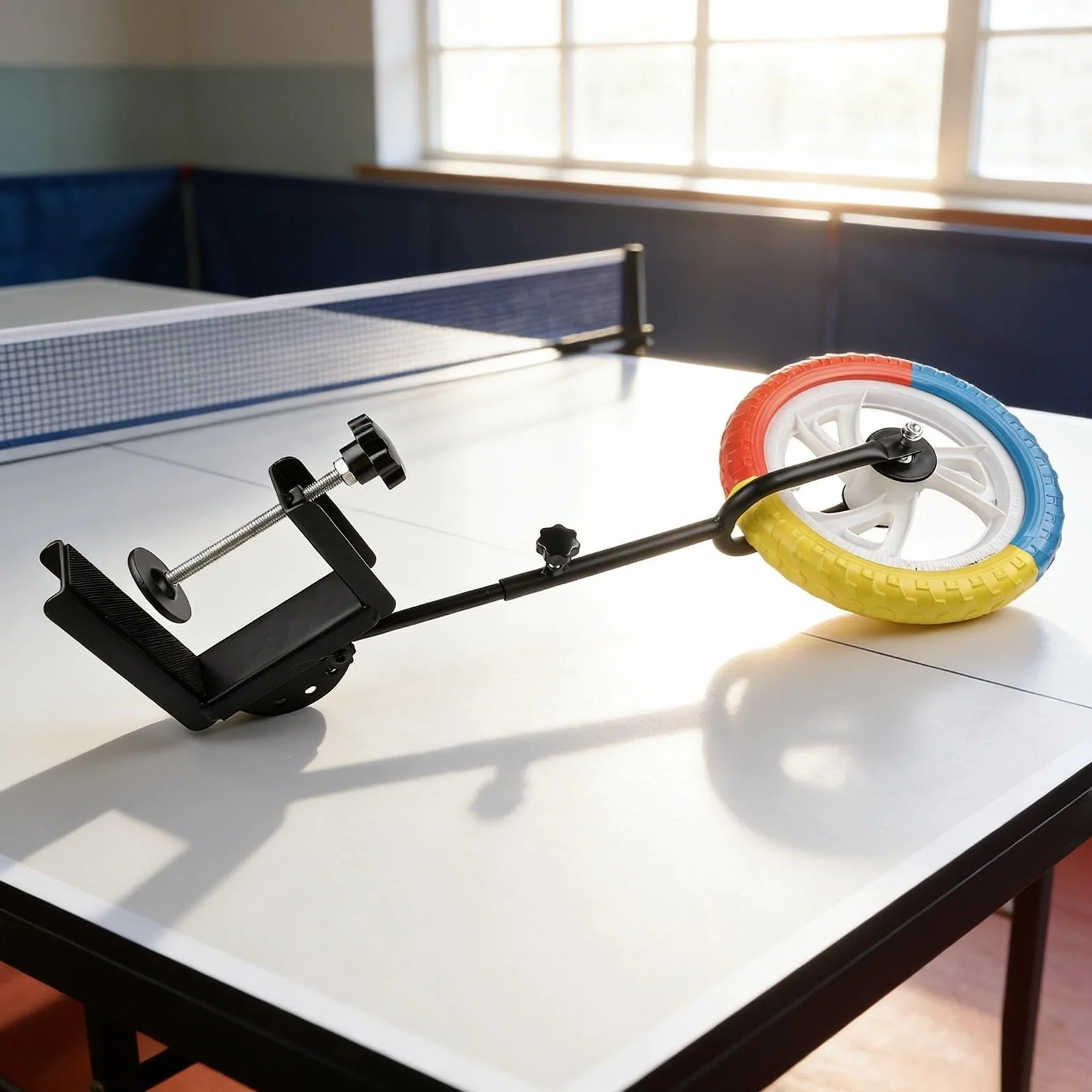 Topspin - Dispositivo de práctica de tenis de mesa, tabla de retorno ajustable con cordón elástico para taladro solo, equipo de autoestudio, herramienta de coordinación para principiantes, equipo de