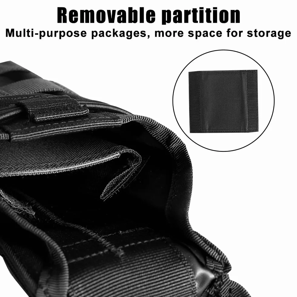 Bolsa táctica para cargadores, organizador abatible Molle para entrenamiento de tiro al aire libre