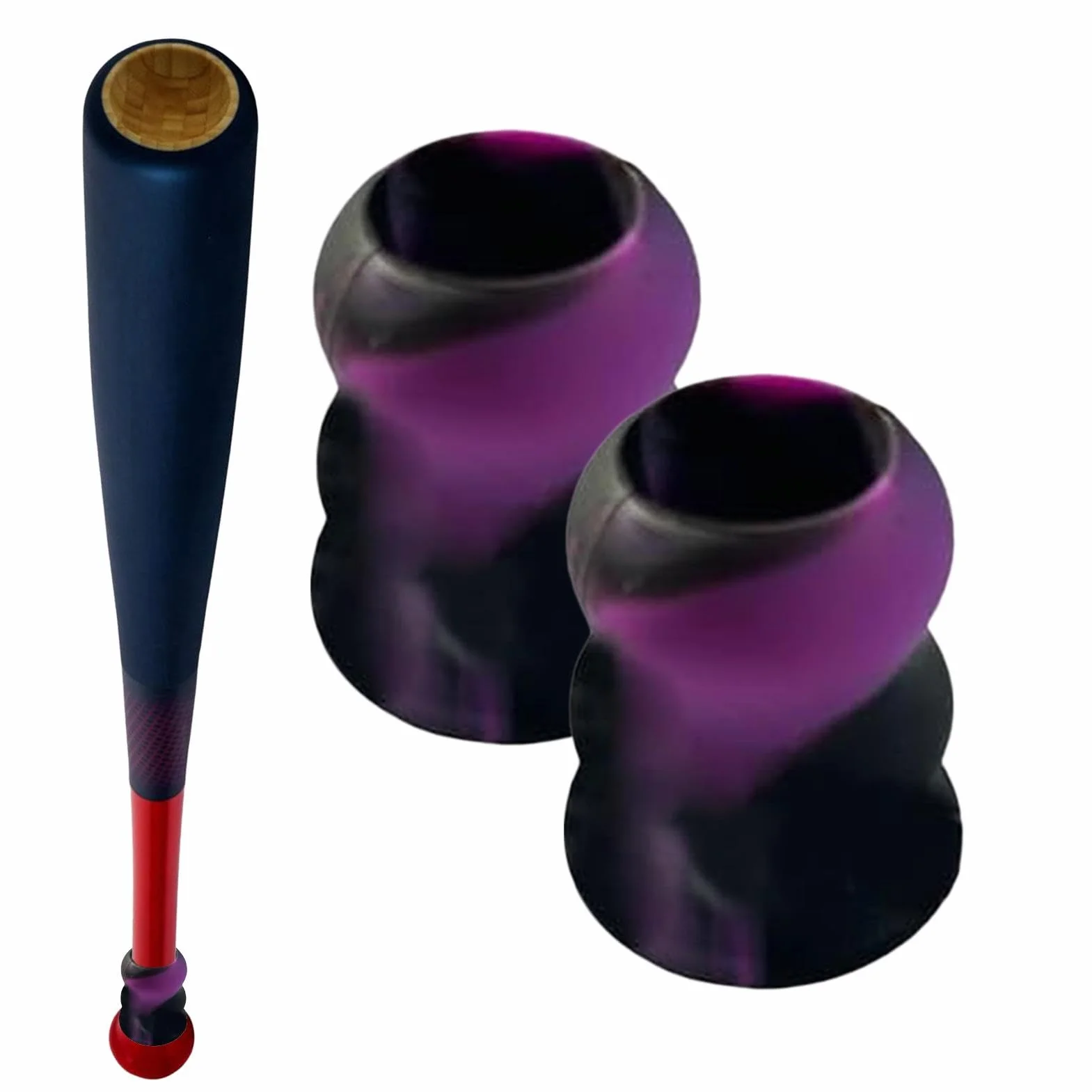 Bate de béisbol con agarre antideslizante de silicona, cubierta de mango deportivo