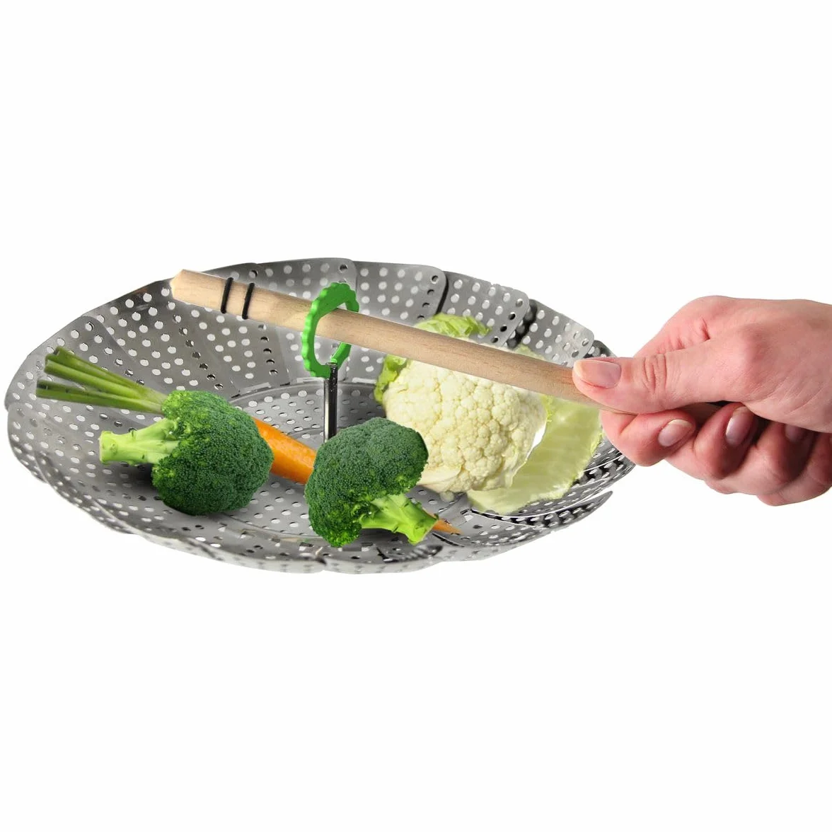 Fackelmann FOOD&MORE Cestillo Cocción Vapor acero inoxidable. Color inox. 13 a 24cm. 1 ud.