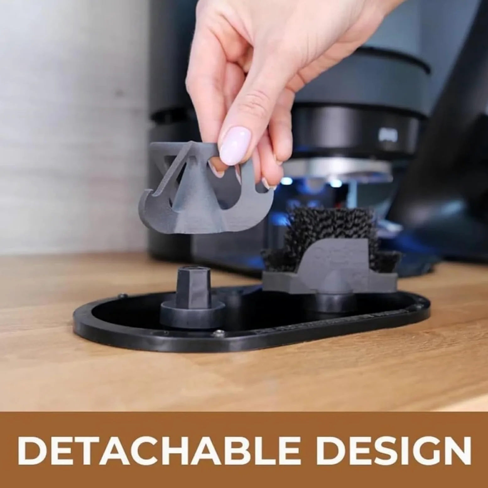 Kit de limpieza de portafiltros con bandeja antiderrames, soporte premium y cepillo para máquinas de espresso, herramientas esenciales de limpieza de café (sin variantes de color)