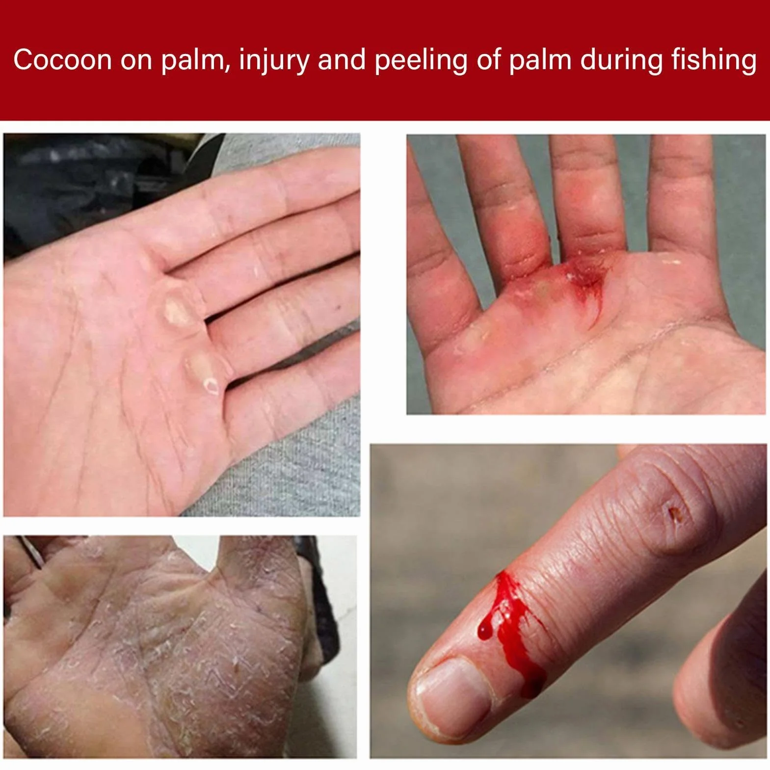 Guantes de Pesca con Dos Dedos Antideslizante Protector para Pesca al Aire Libre