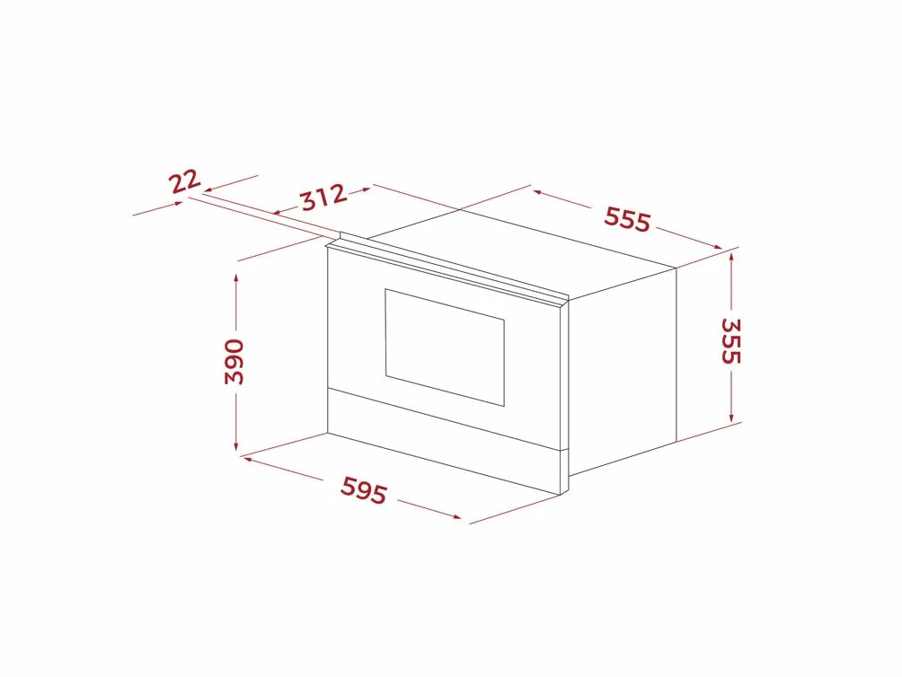 TEKA Microondas Integrable con Base Cerámica, Capacidad 22 L, Apertura Derecha, Modelo NEO MS 6220 BIS R SS