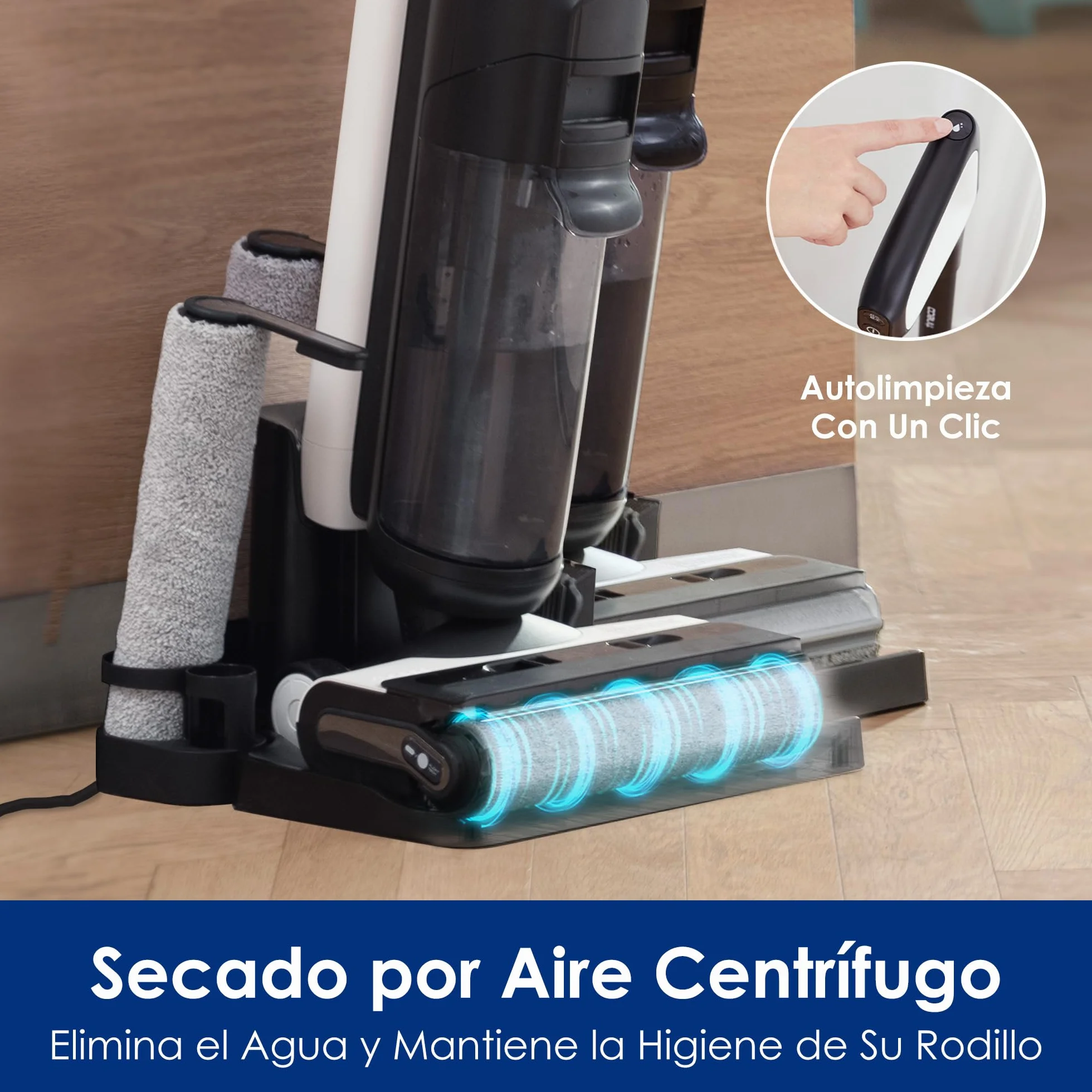 Tineco Floor One S6 – Lavadora de Pisos Inalámbrica Todo en Uno, Limpieza de Bordes de Doble Cara, Tiempo de Funcionamiento Largo, Ideal para Suciedad Pegajosa/Pelo de Mascotas, Autolimpieza
