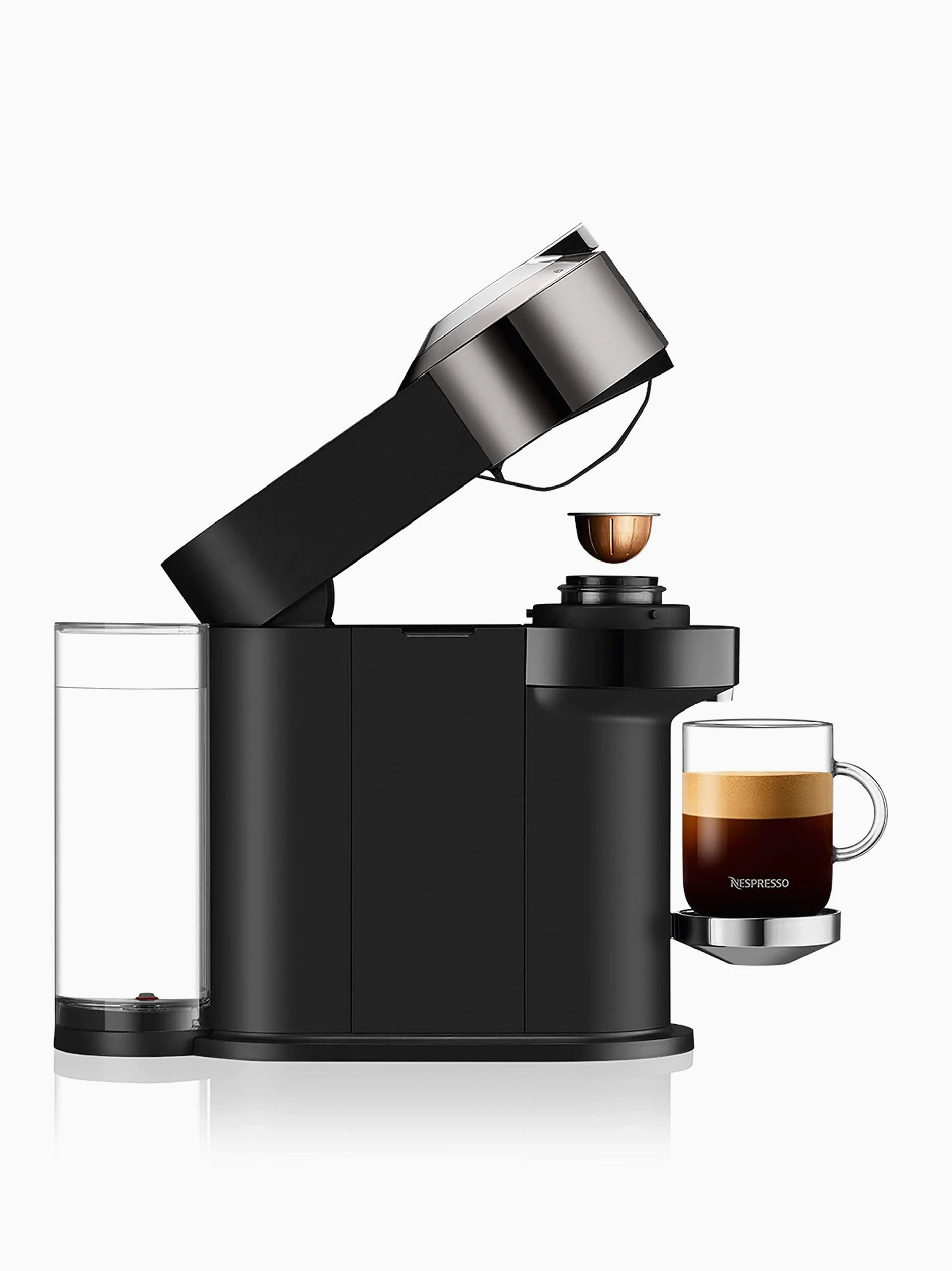 Nespresso De'Longhi Vertuo Next Deluxe by De'Longhi con Aeroccino - Cromo