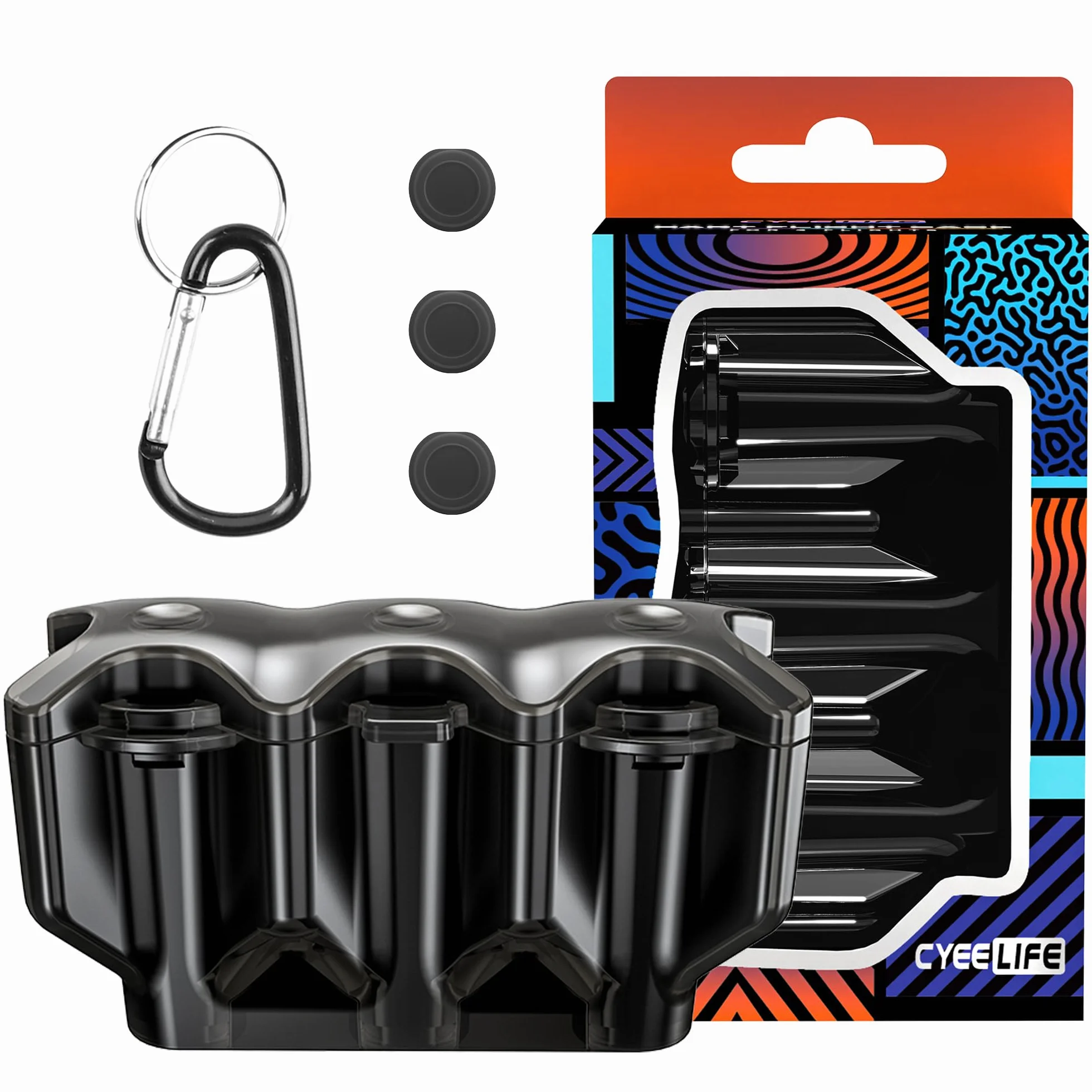 CyeeLife Darts Flights Storage Case - Estuche para 3 plumas y accesorios para dardos