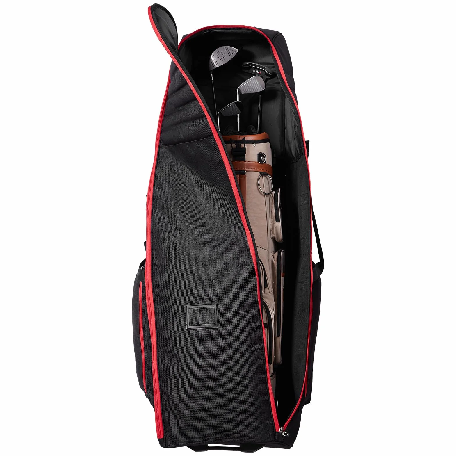 VEVOR Funda de Viaje de Golf Blanda, Poliéster Oxford 1800D, Resistente al Agua, Acolchada, con Ruedas, Plegable, 520 x 450 x 1420 mm