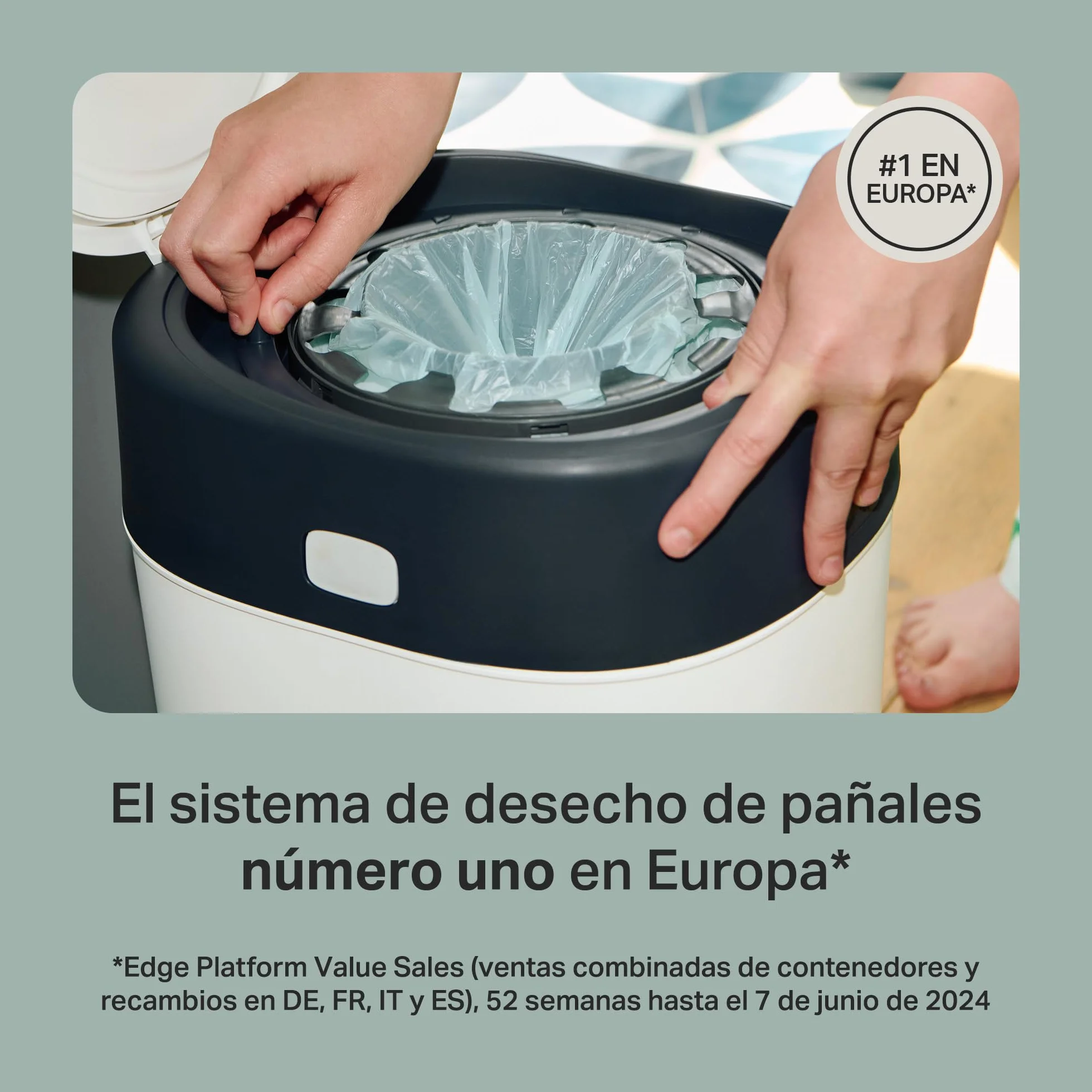 Tommee Tippee Cartuchos de Recambio para Contenedor de Pañales Twist & Click, Pack de 8 x 10,5 m