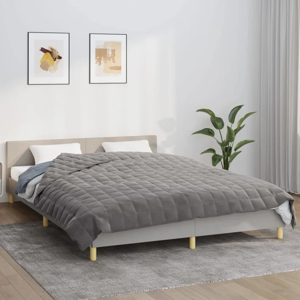 Manta pesada manta con peso gris manta relajante manta pesada manta de relajación manta para dormir transpirable manta con peso antiestrés edredón 200 x 230 cm 9 kg tejido