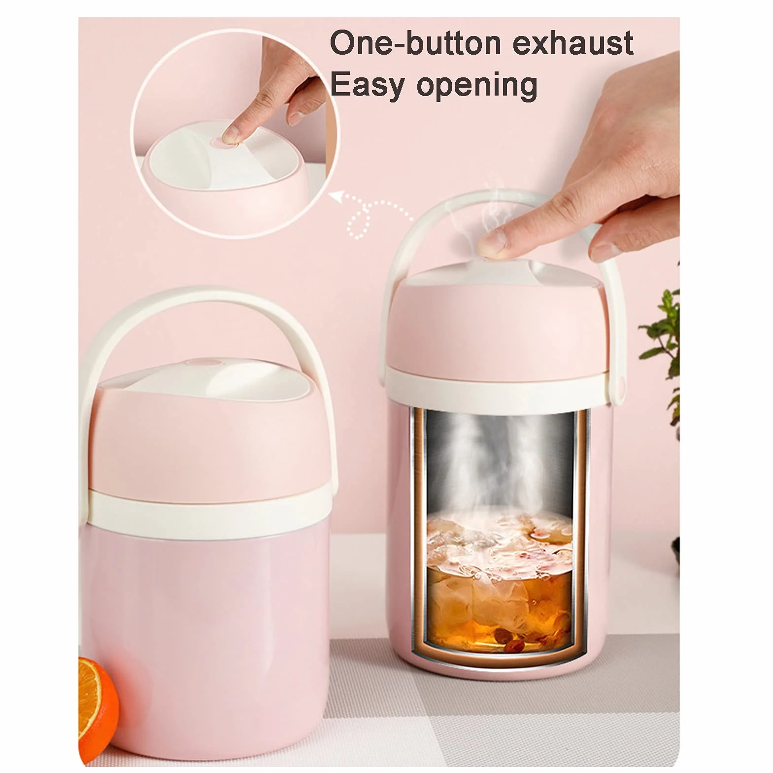 Fiambrera Térmica de Acero Inoxidable, Frasco Aislante térmico para Alimentos Apilable a Prueba de Fugas,Lunch Box Caja bento con Bolsa de Almuerzo y Cuchara Tenedor,Verde,1.6L+2 Layers