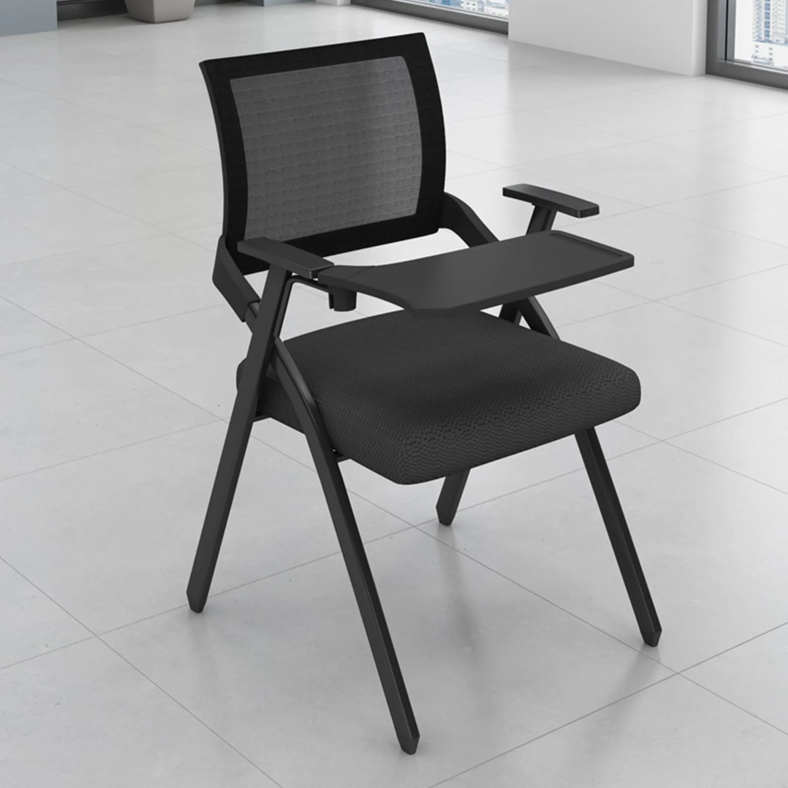 Silla De Personal Silla De Oficina para Sala De Conferencias Silla De Entrenamiento Plegable con Tablero De Escritura Pupitre Escolar Y Silla De Una Pieza con Un Peso Aproximado De 50 Kg