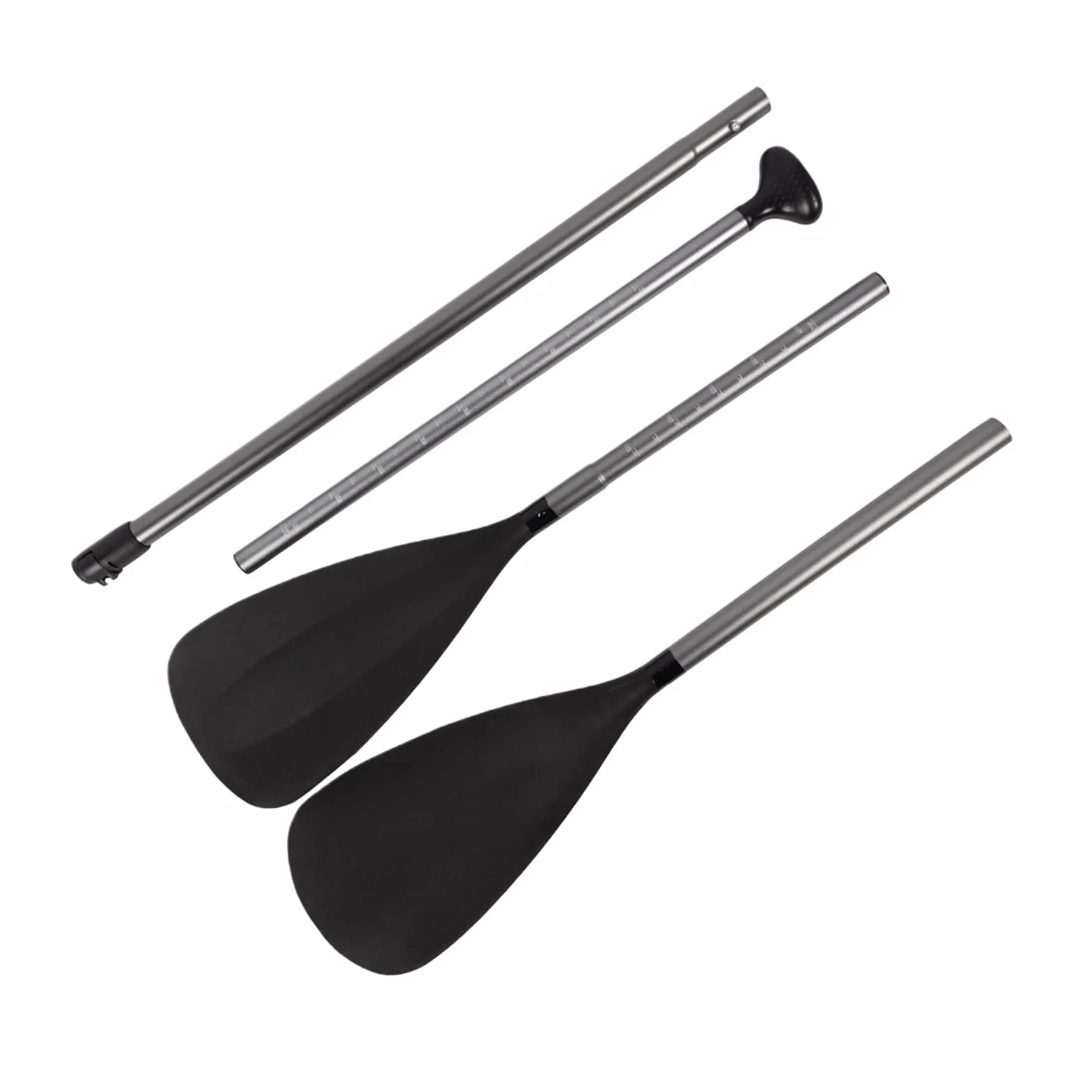 Remos de Kayak para Adultos 2 en 1 Longitud Ajustable Liberación Rápida Cabeza Simple y Doble