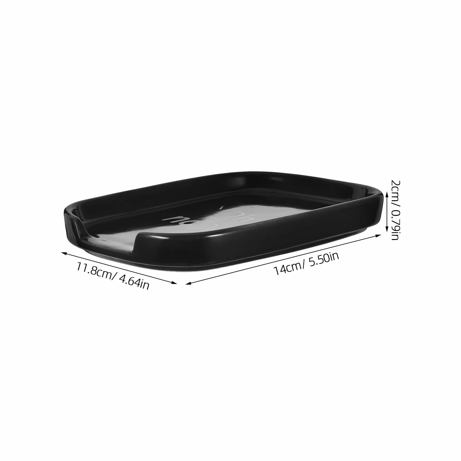 Soporte para Cucharas de Cerámica Negro Reposacucharas Cuadrado Compacto para Utensilios de Cocina Accesorio Multifuncional y Decorativo para Menaje Cocina Adecuado para Ahorro
