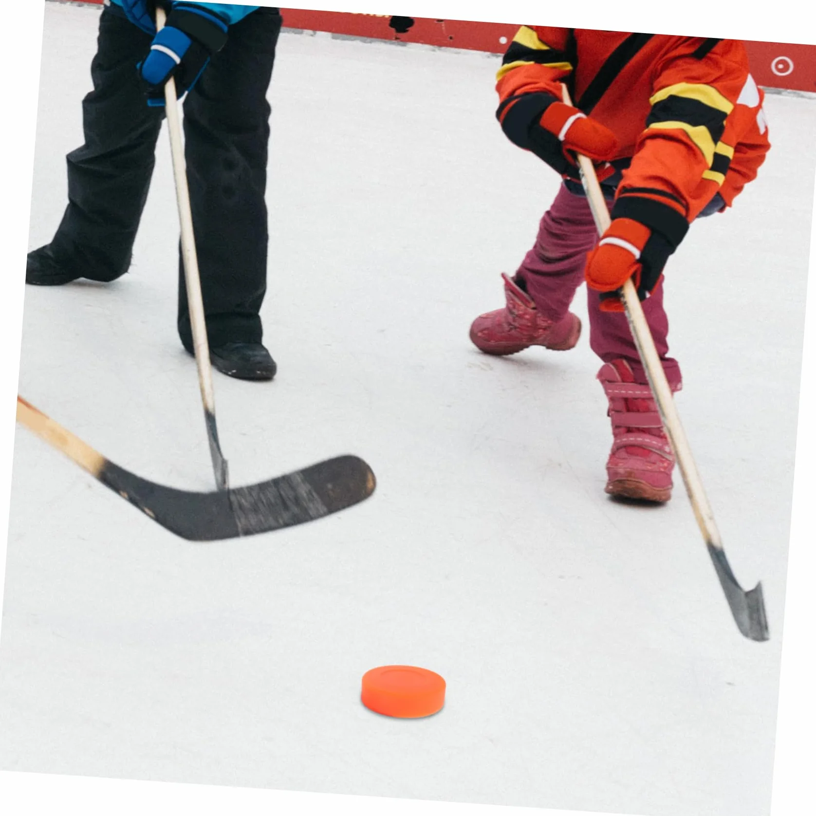 Kisangel 4 Piezas Discos de Hockey sobre Hielo Accesorios Pelota de Yoga Práctica Niño