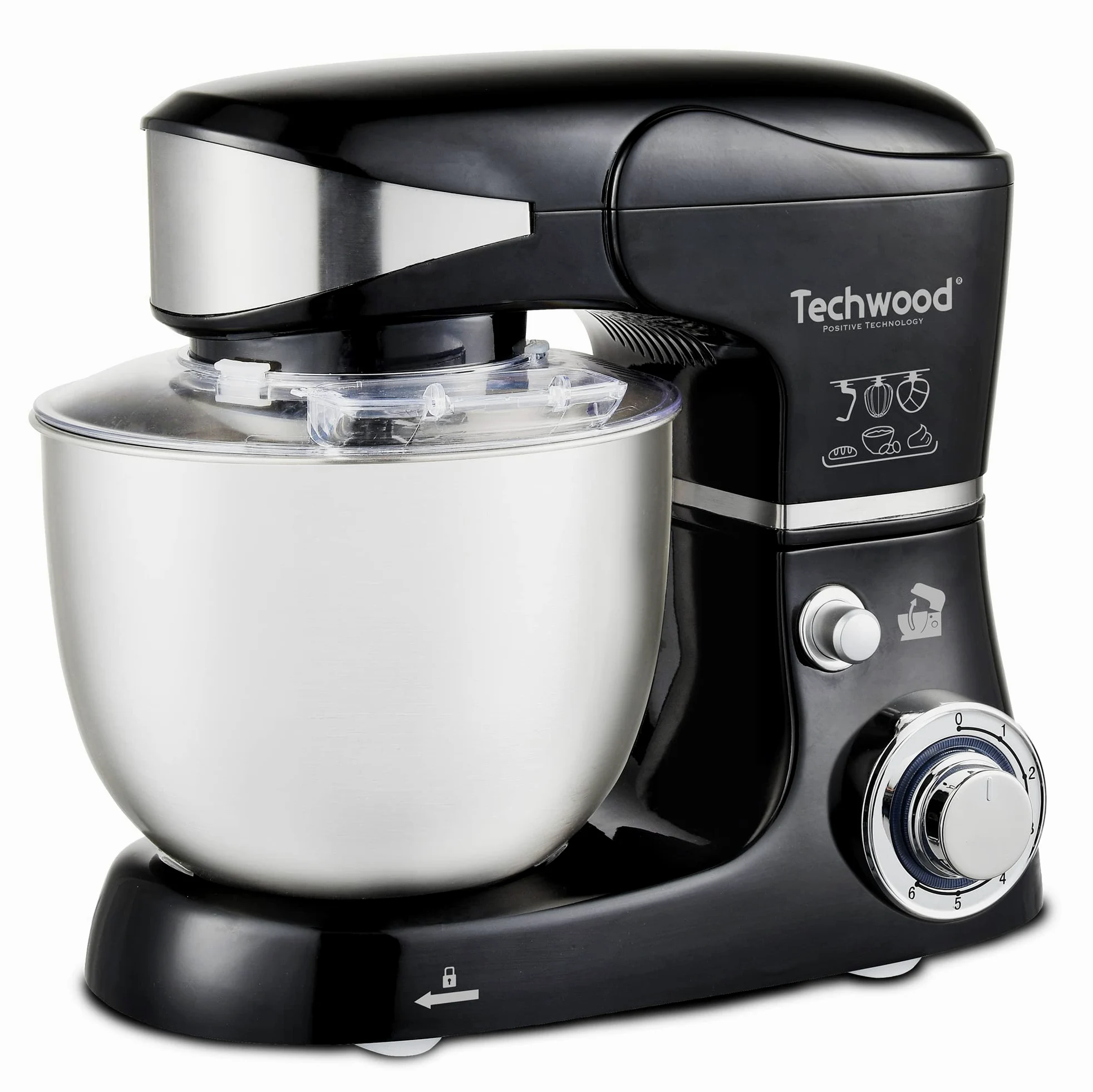 Techwood - Robot amasado (5 L-1000 W), color negro