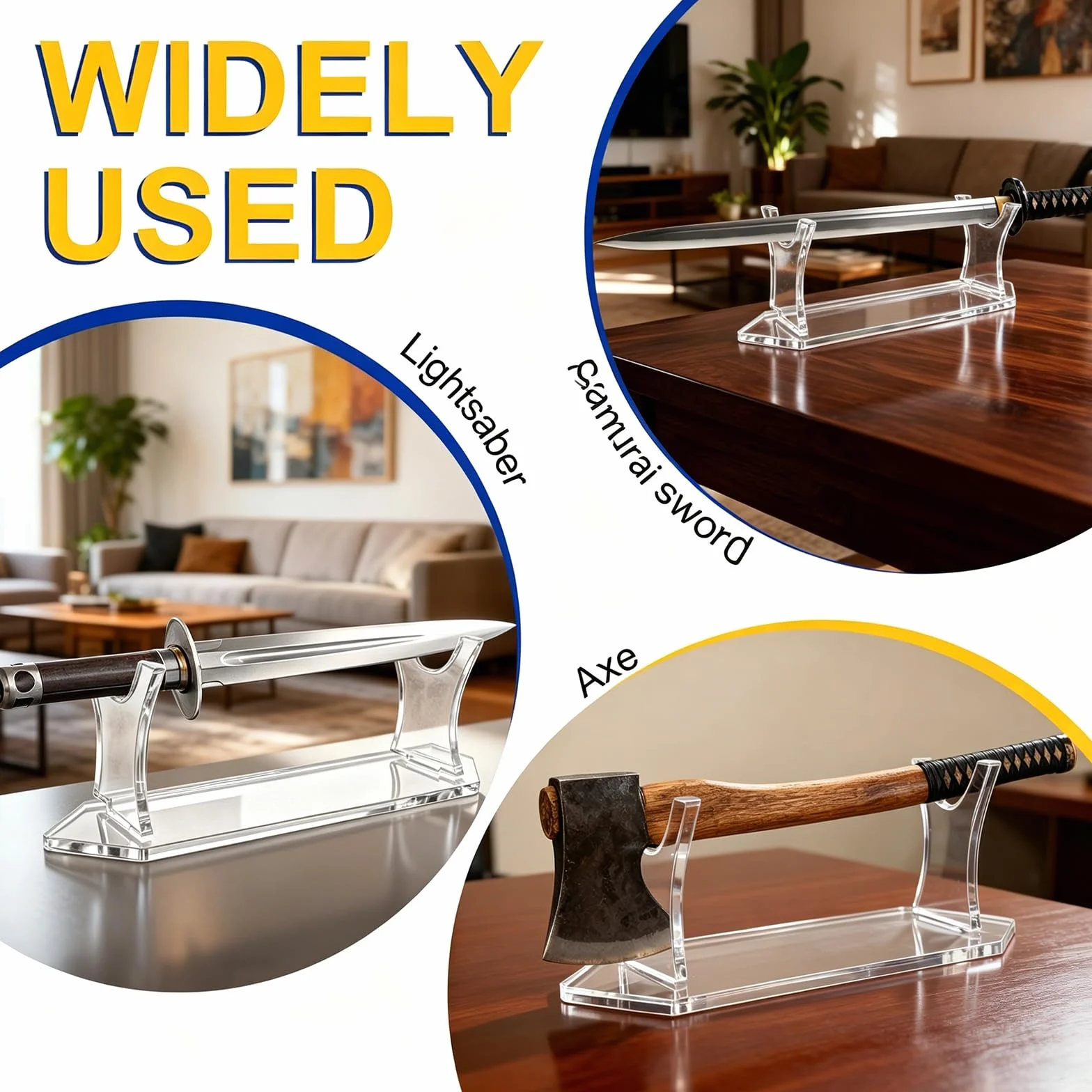 Soporte para Katana Acrílico Transparente Decorativo 1 Pieza