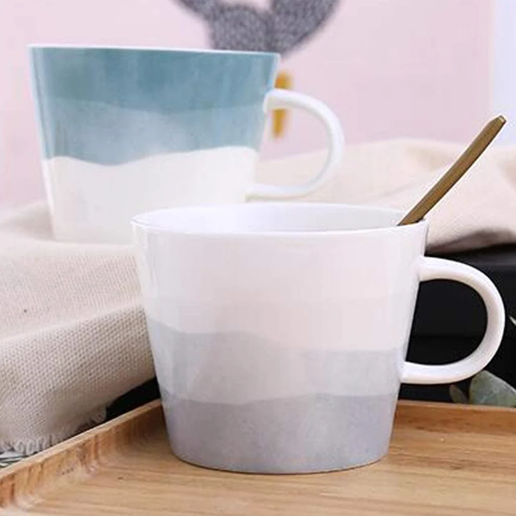 Taza de Café de Té Ceramic Mug Simple Morning Mug Milk Coffee Tea Breakfast Porcelain Cup para té de la tarde(A)