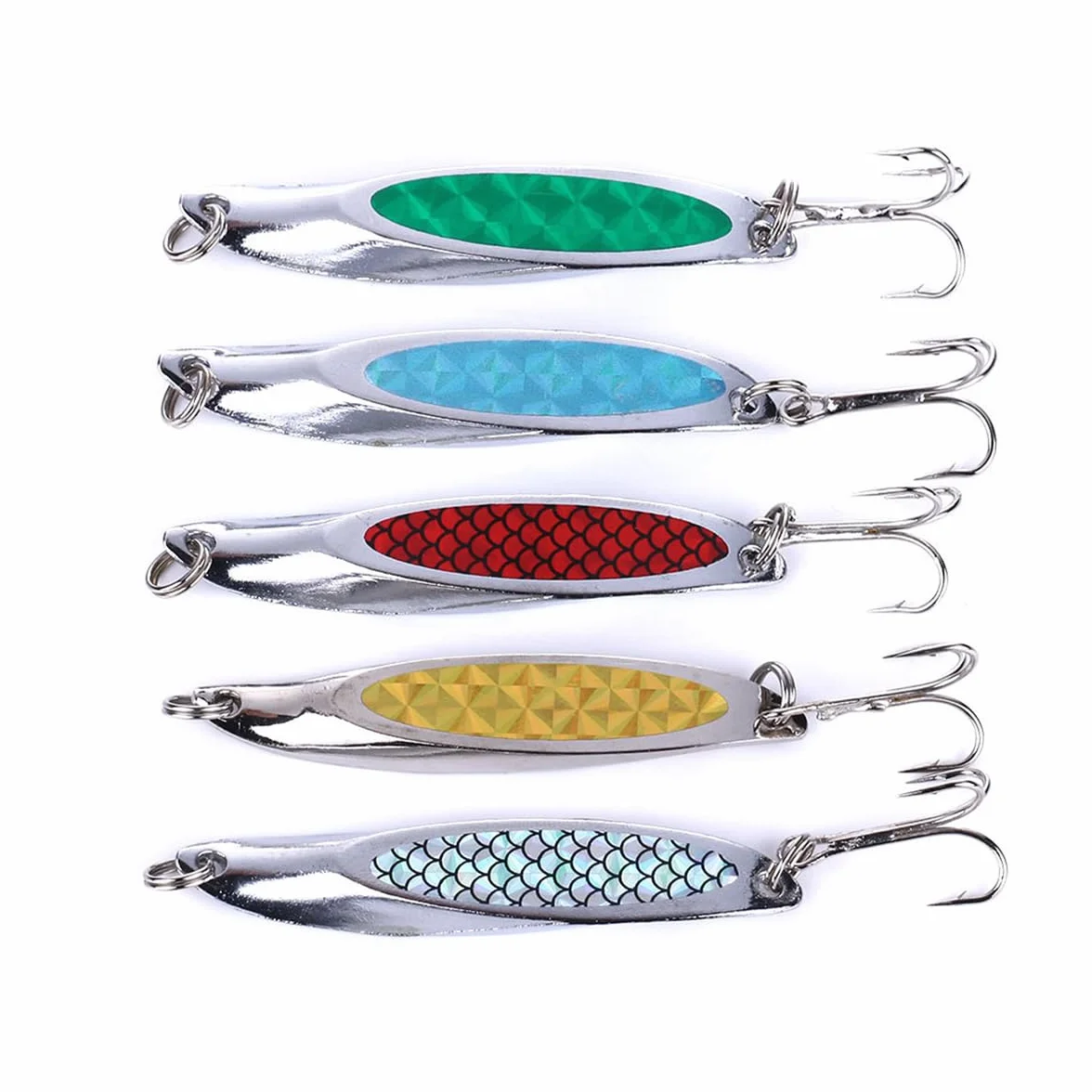 Señuelos de pesca metal cuchara cebo duro spinner para truchas