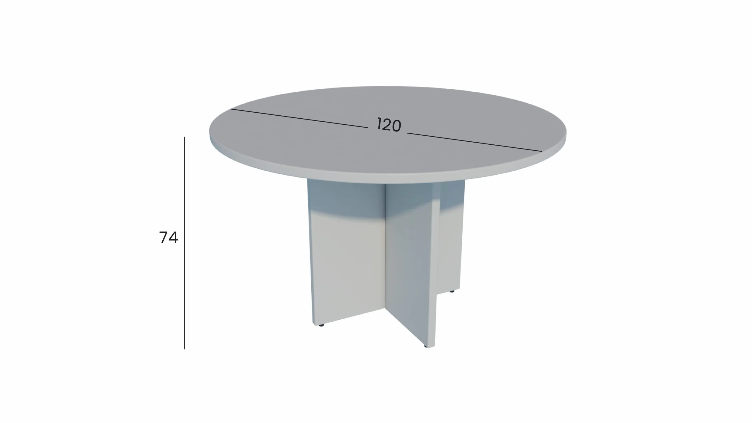 Mesa de Reuniones, Redonda. 120CM Ø. Color Gris.