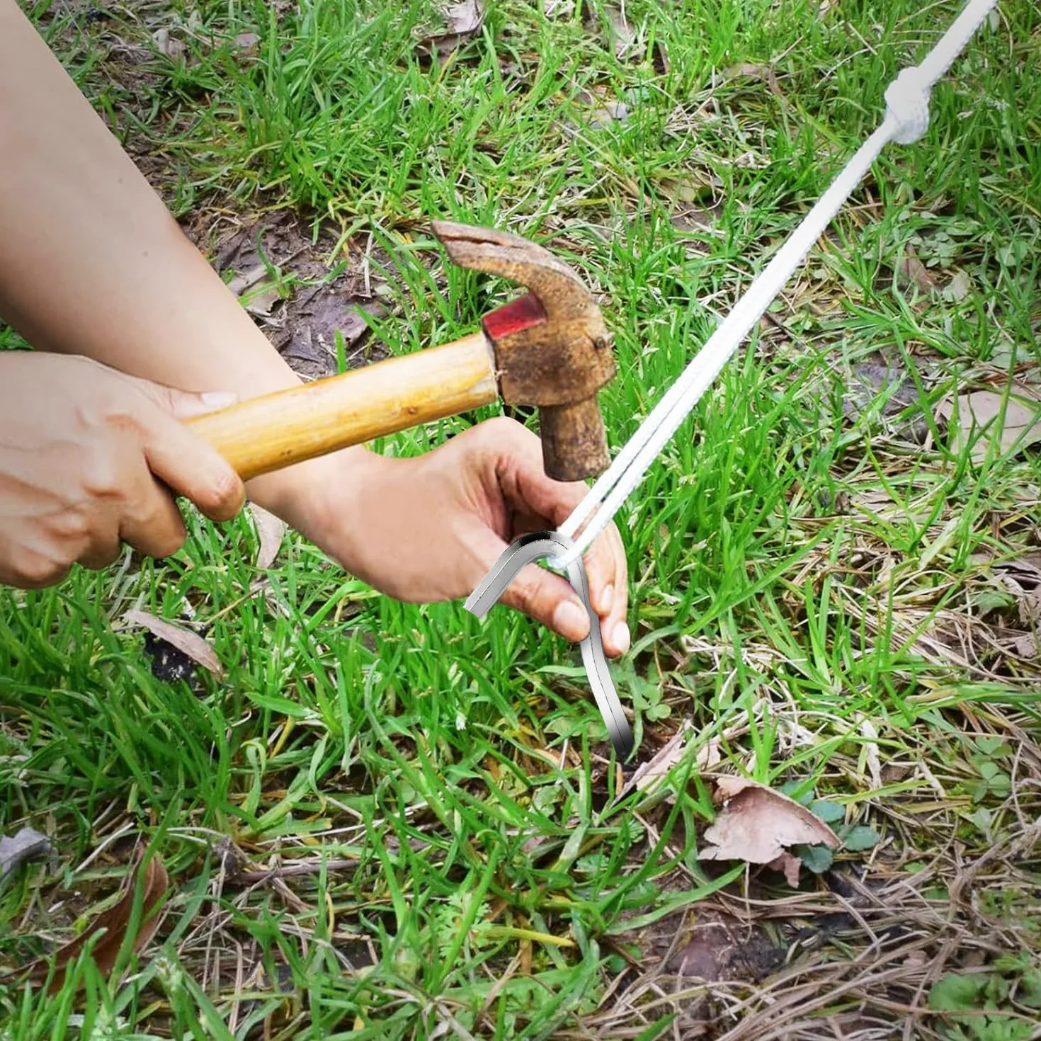 Piquetas Camping Suelo Duro 18 cm Pack 14 Clavos Estacas Jardín Tiendas Campaña