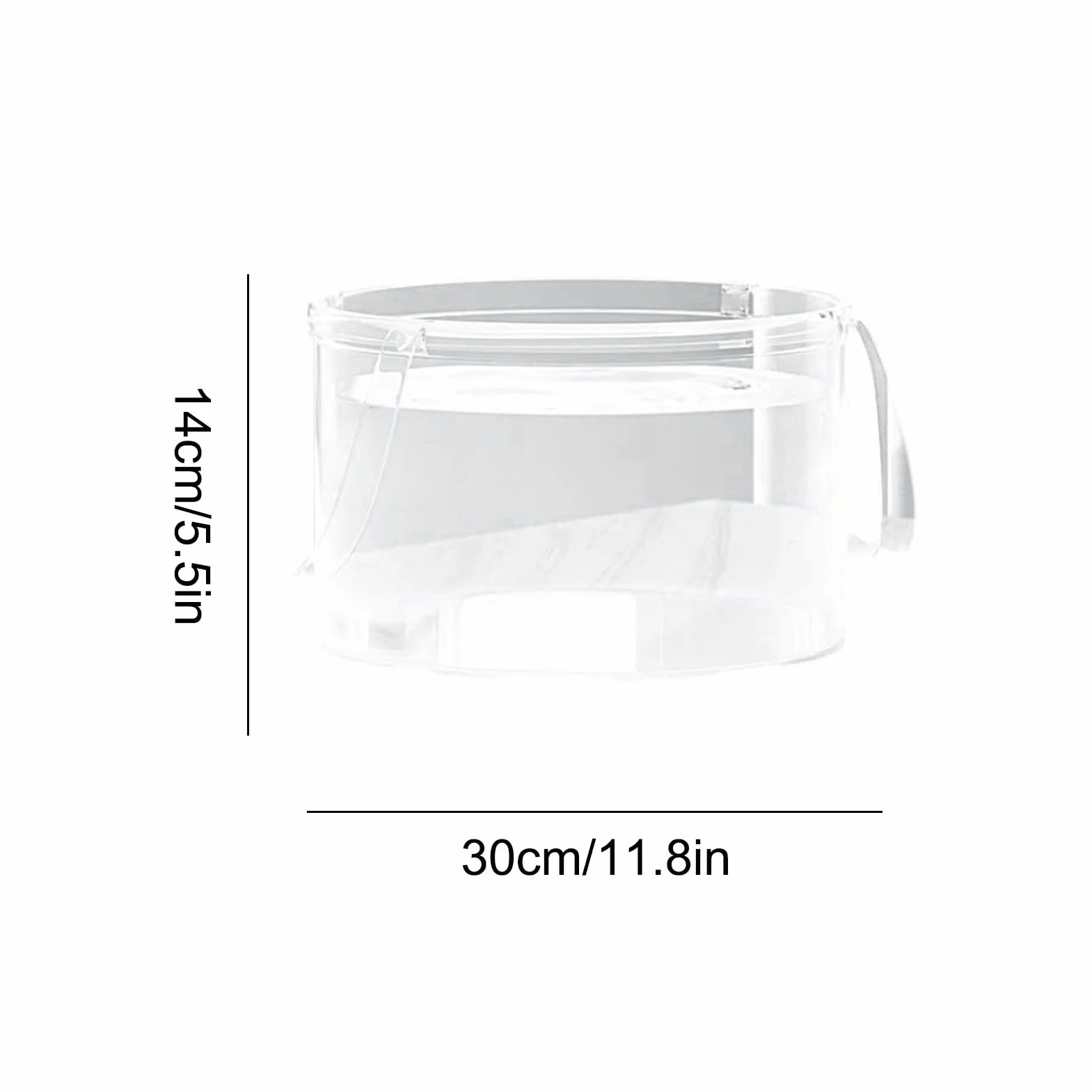 Palangana Plegable Transparente con Asas Cubo Portátil Bañera para Hospital Huerta Guardería