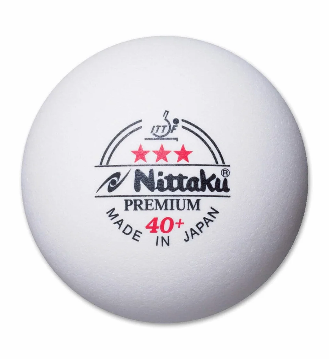 NITTAKU 3-Star Premium 40+ Pelotas de tenis de mesa