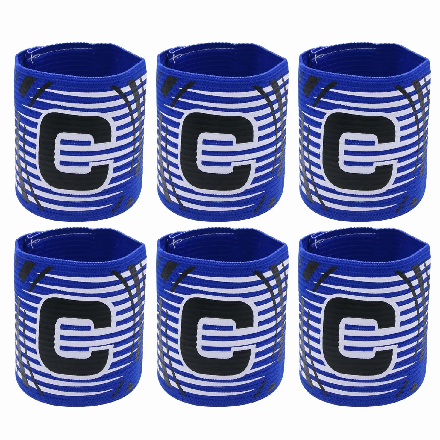 Pulseras elásticas de capitán de fútbol ajustables, vendaje y banda de brazo para jóvenes y adultos