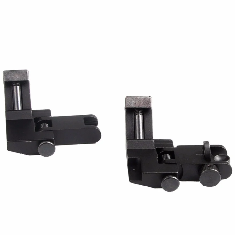 Tactical AR-15 Parte Delantera y Trasera abatibles 45 Grados Compensados Respaldo de visión de Hierro