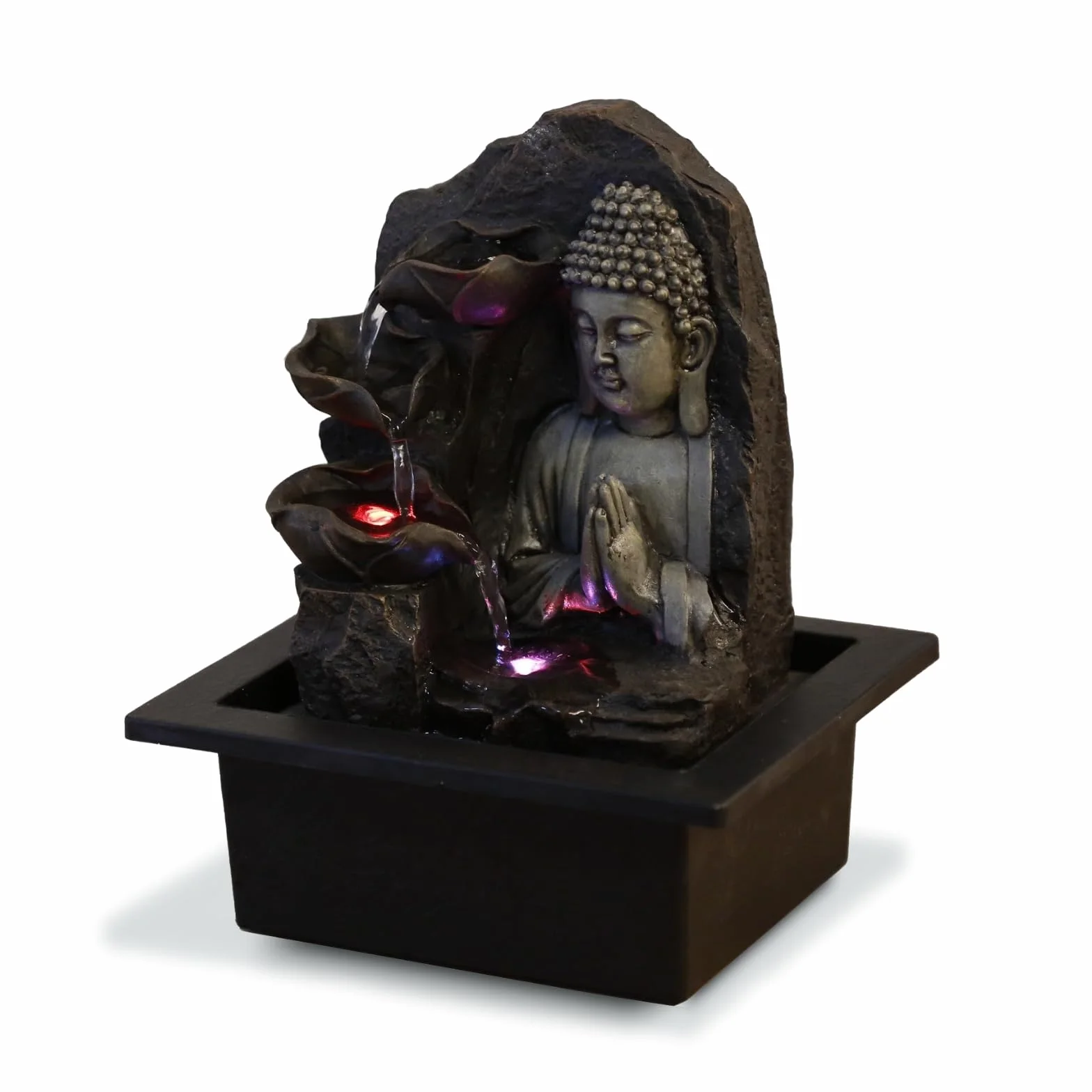 Zen'Light SPIRITUALITE Fuente de polirresina marrón Oscuro 21 x 21 x 26 cm