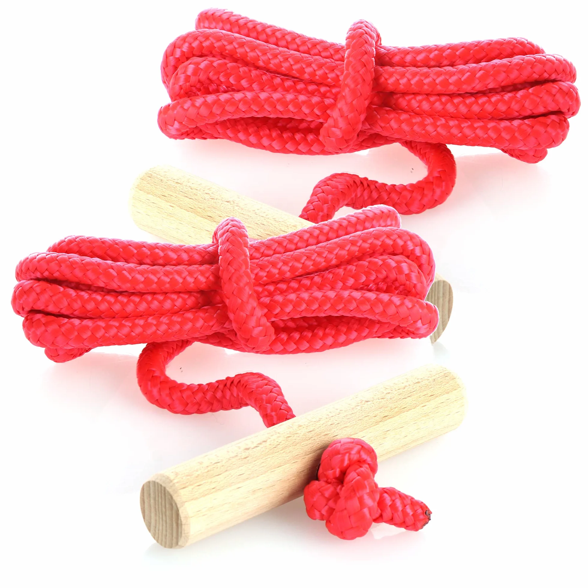 com-four® 2X Cuerda de Arrastre Premium para Trineo con Mango de Madera