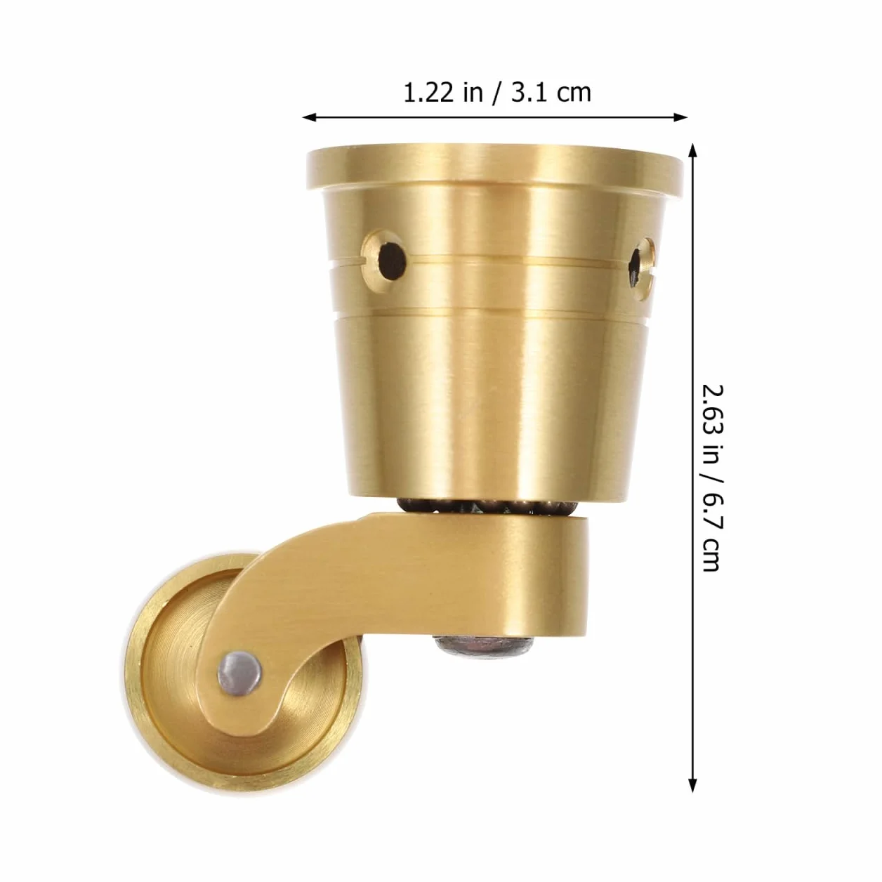 Ruedas giratorias de latón para muebles, sillas y sofá