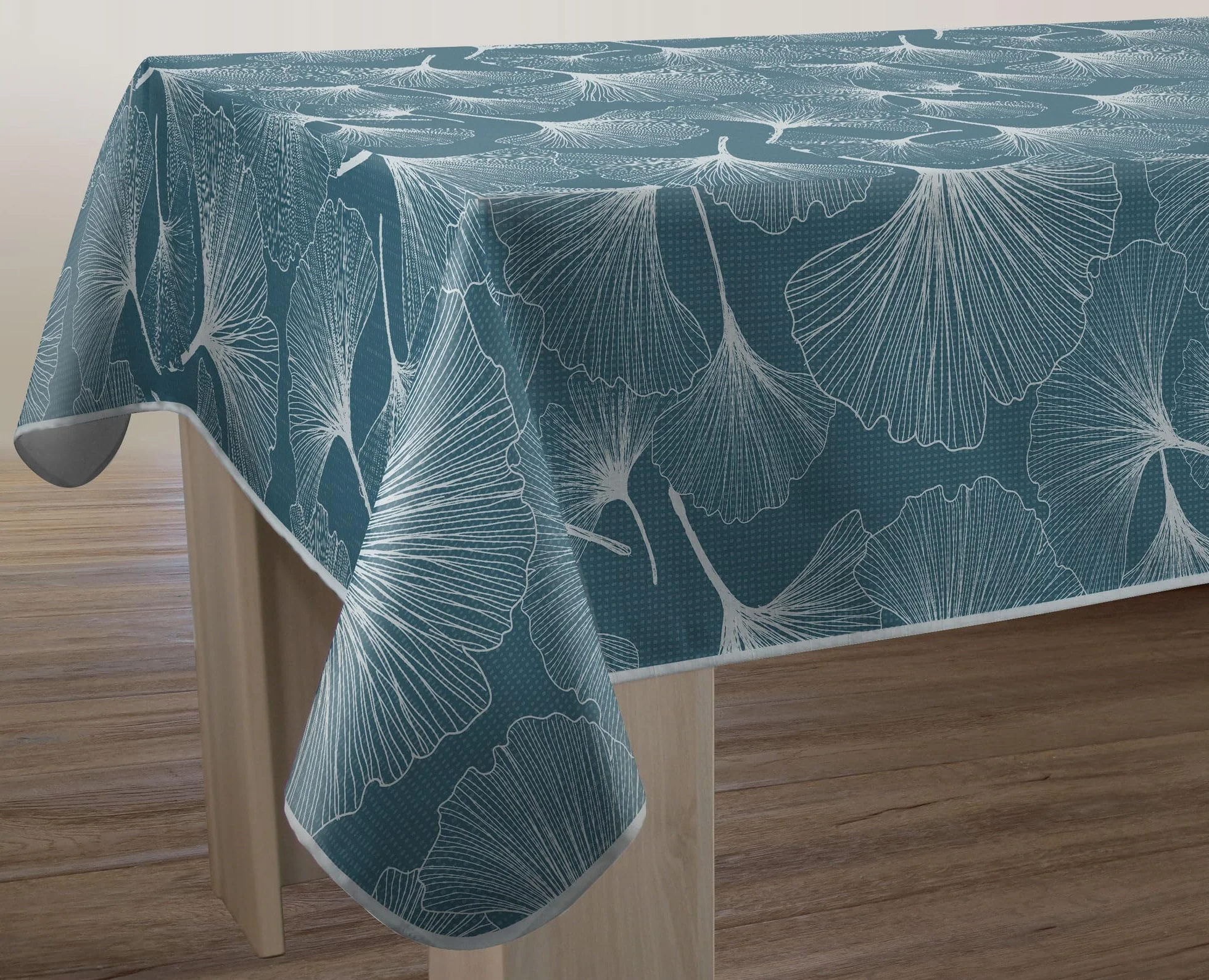 Le linge de Jules Biloba - Mantel Antimanchas Redondo (160 cm), Color Azul