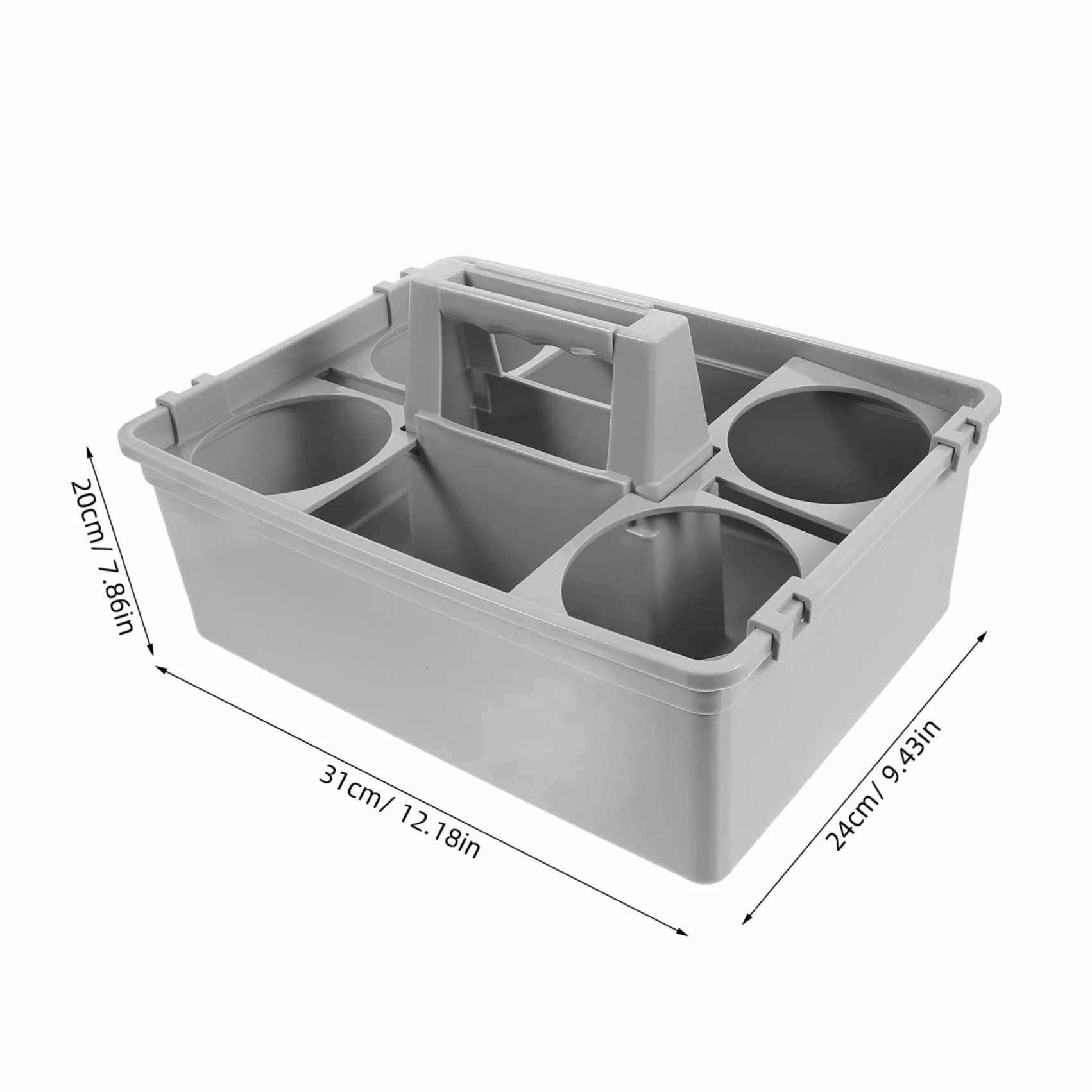 PRETYZOOM Cesta para Organización Ergonómica Compartimentos Separados Limpieza de Plástico Asa y Transporte Cómodo Hogar o Hotel