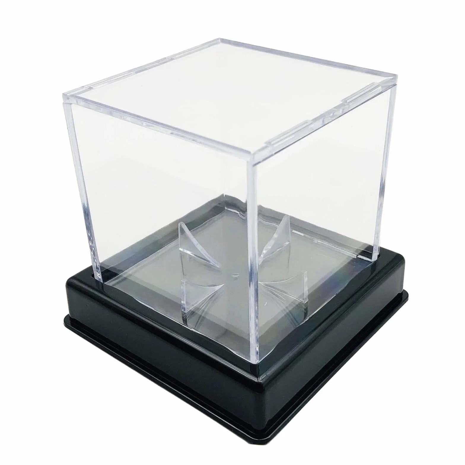 Caja de Béisbol Acrílico Transparente Soporte Expositor Negro