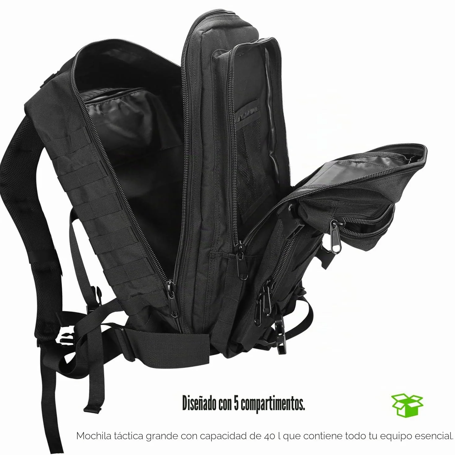ProCase Mochila Táctica Militar 40L MOLLE Gran Capacidad para Caza Senderismo