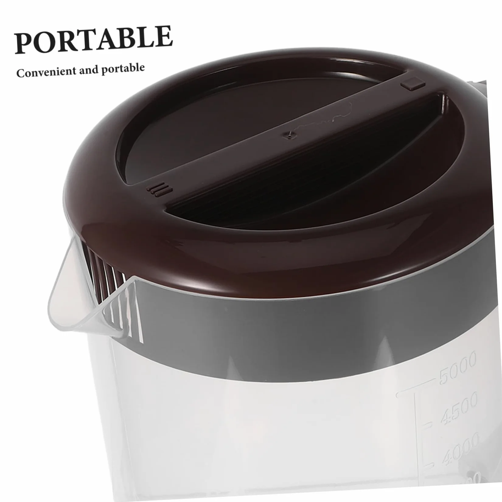 SHINEOFI Jarra de Agua Grande con Tapa Jarra de Jugo de PP Reforzado Resistente con Escala de Medición para Bebidas Frías para Casa y Refrigerador