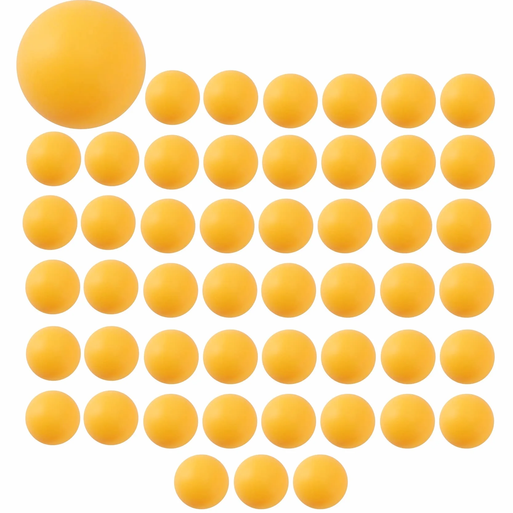 Pelotas de Ping-Pong Naranja 50 Unidades Duraderas Sin Costura Entrenamiento Avanzado