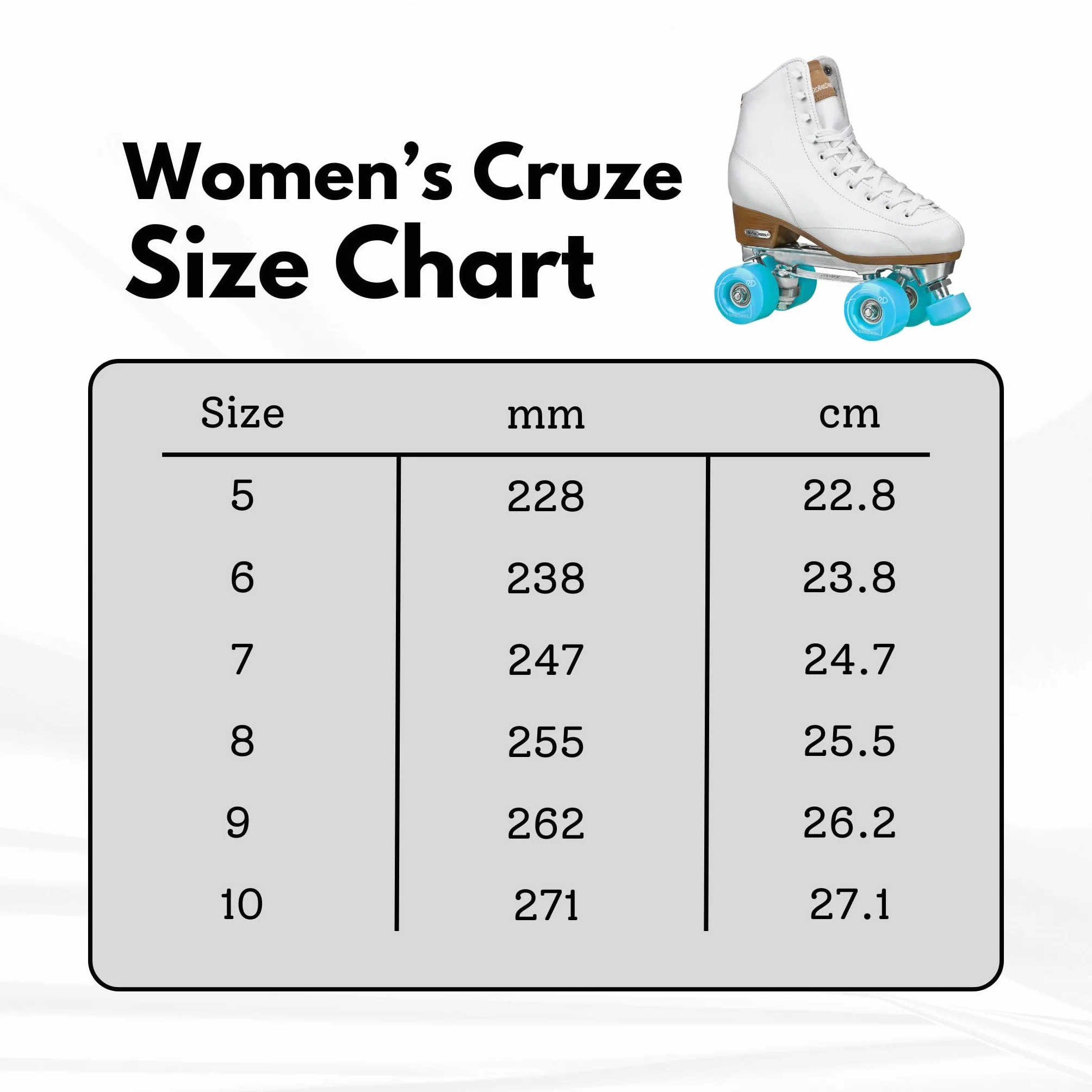 Roller Derby Cruze XR Patines para Mujer Talla 35 Blanco