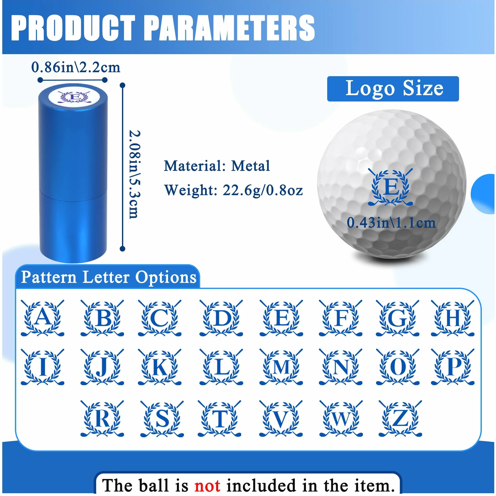 LACGO Sello de pelota de golf autoentintable reutilizable marcador para identificar pelotas accesorios golf