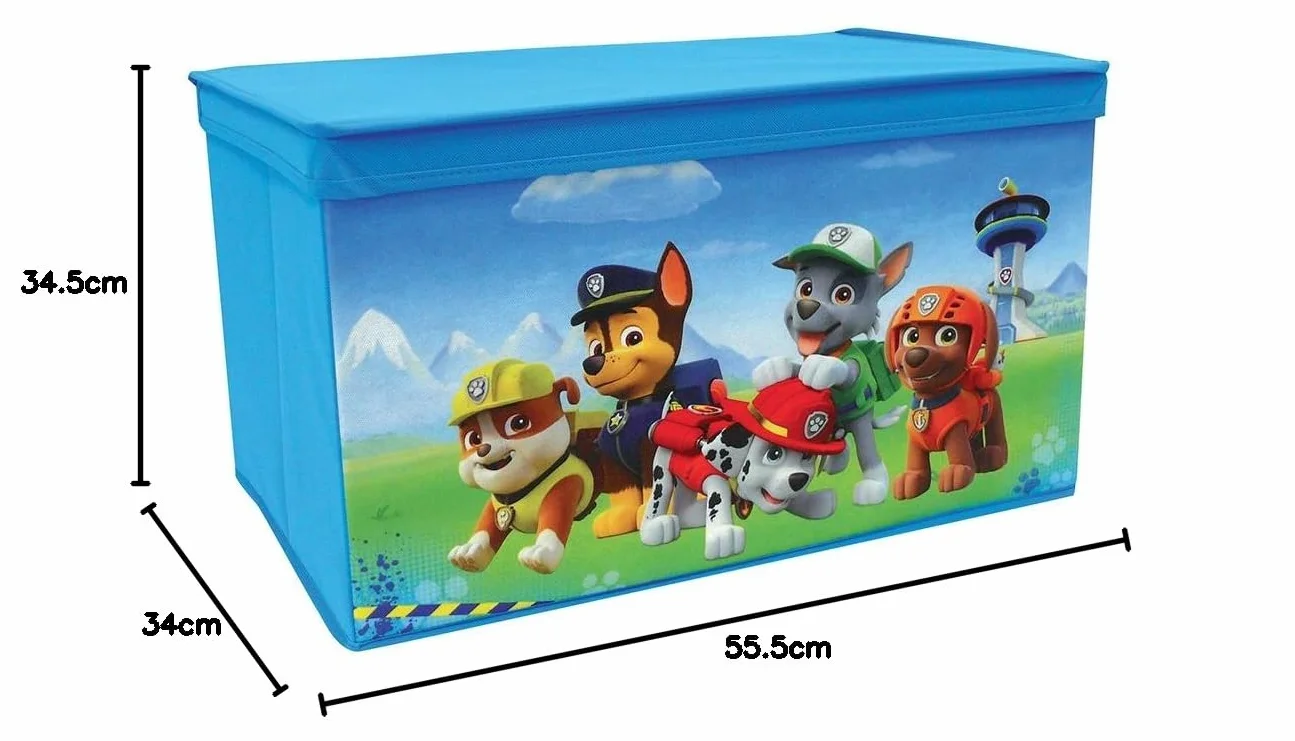 Fun House 712540 Pat 'vigilancia-Baúl para Juguetes Plegable, poliéster, Azul, 55,5 x 34,5 x 34 cm